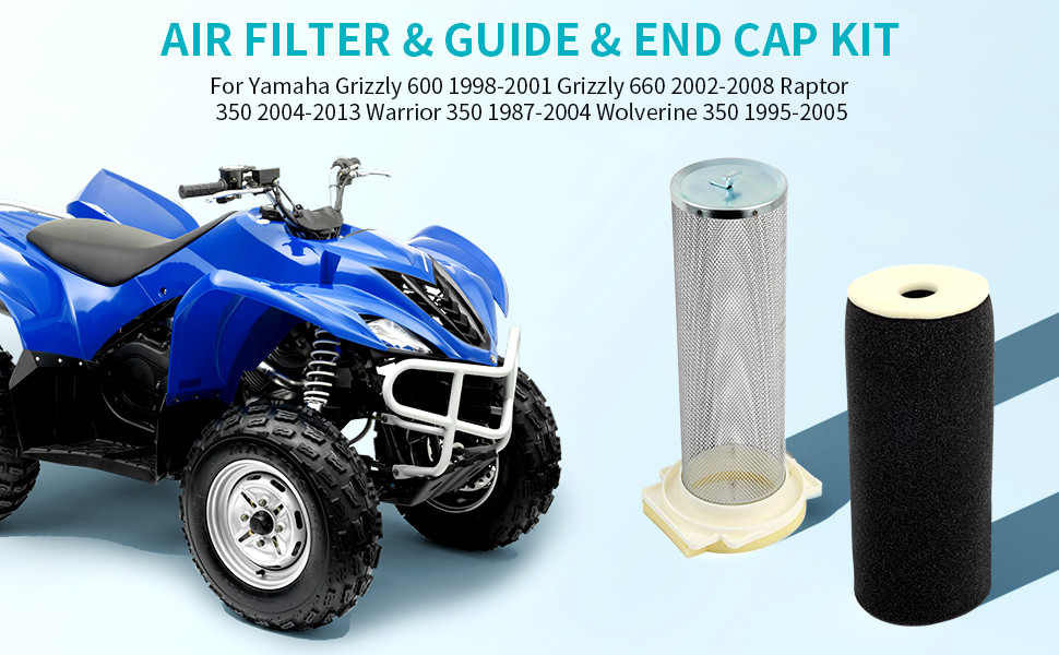 Air Filter & Cage Guide & CAP Kit For Yamaha Warrior Raptor Wolverine 350 YFM350