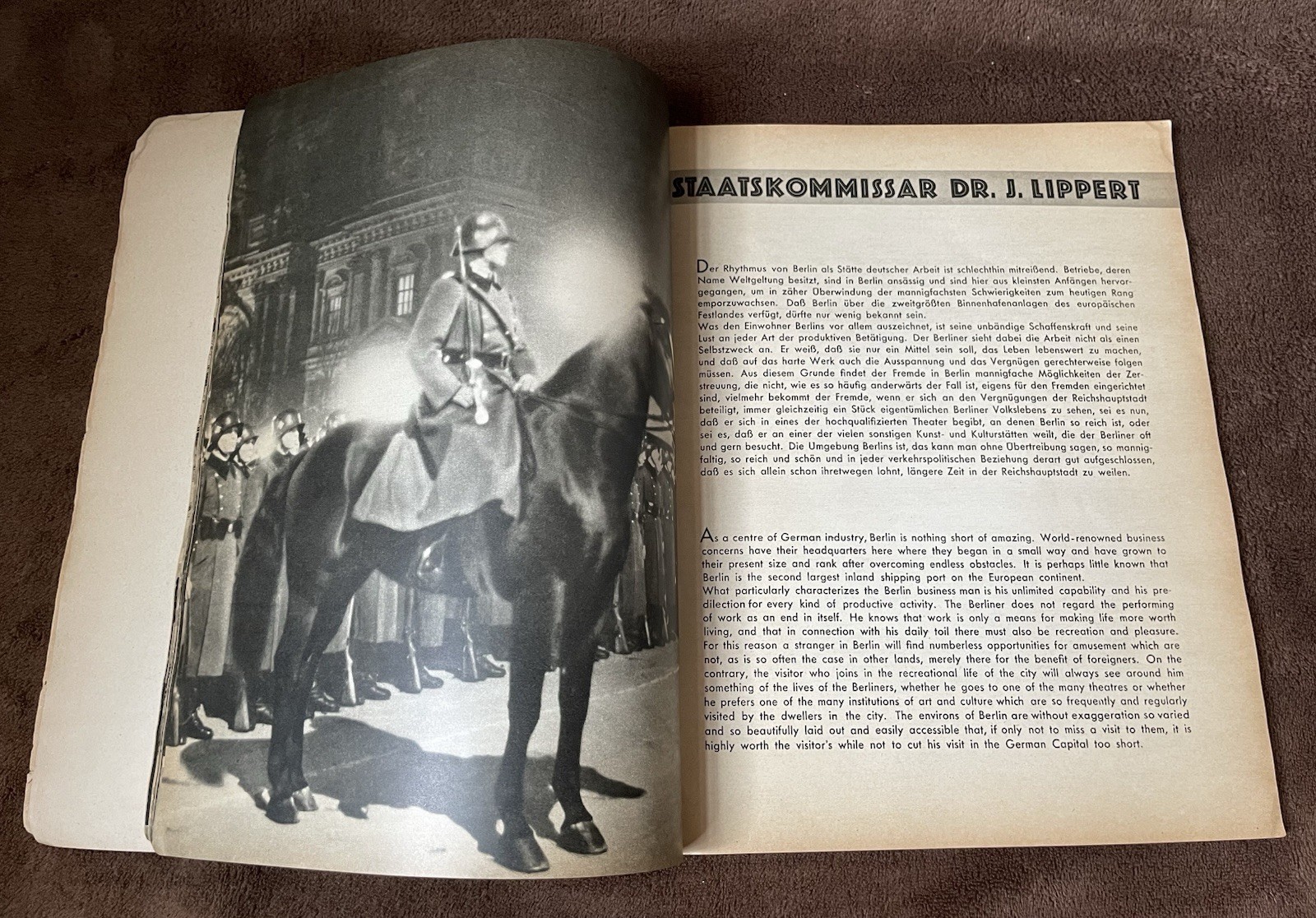 Original Heinrich Hoffman 1936 Berlin Olympics Photo Book - Nazi Party Leaders