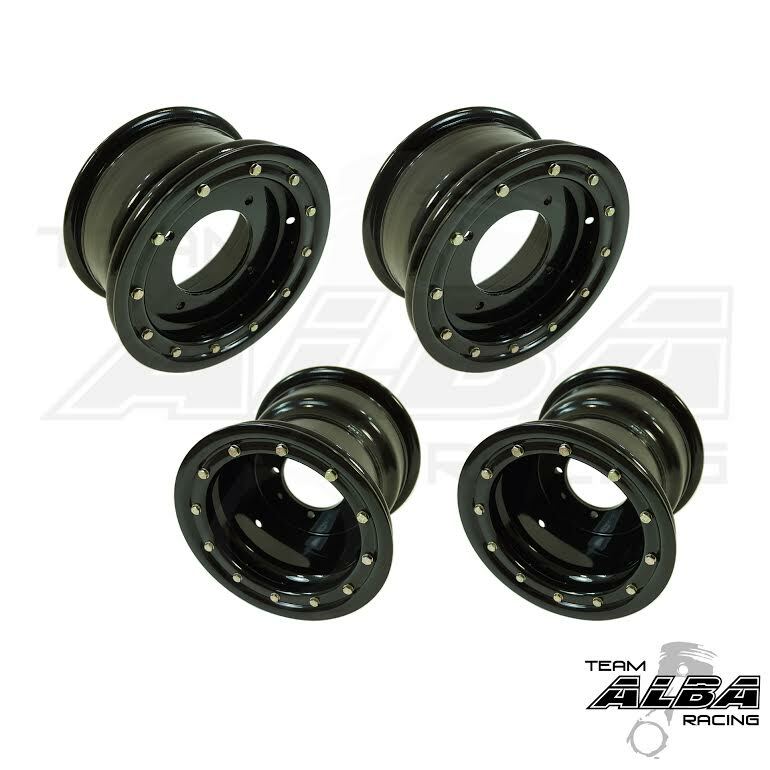 TRX 450r 400ex Front   Rear Wheels  Beadlock 10x5 9x8 Alba Racing  BB 41