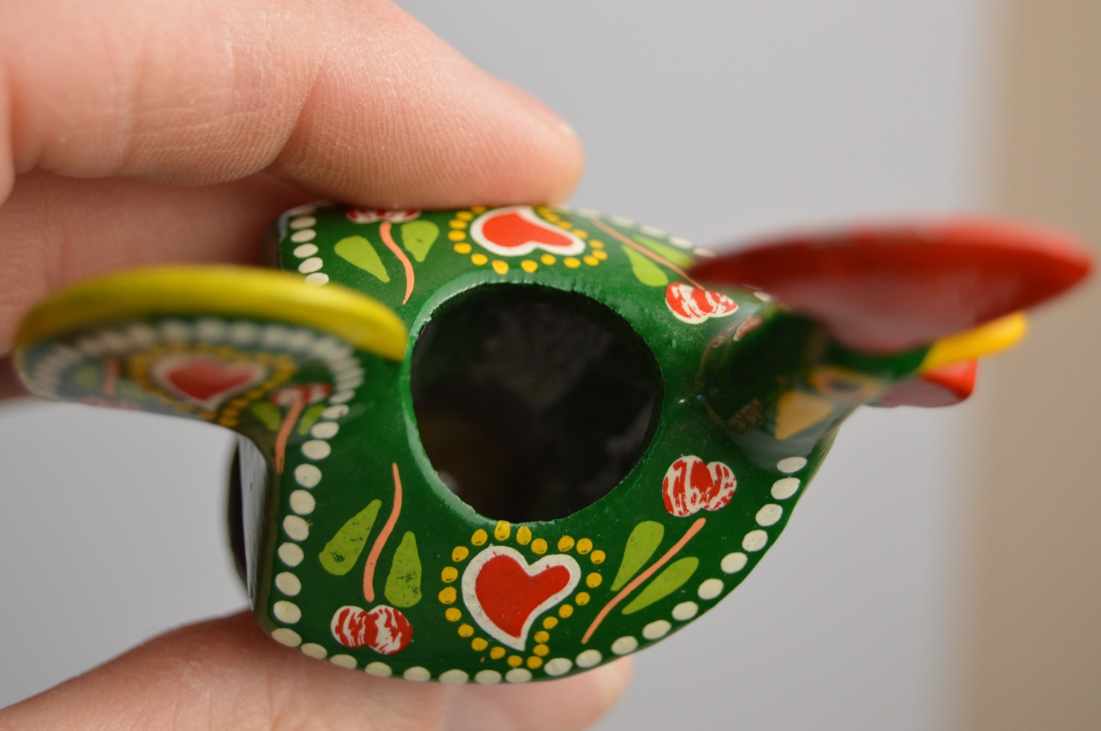 Portuguese Galo Barcelos Metal Rooster Planter Good Luck Souvenir 3.5" Portugal