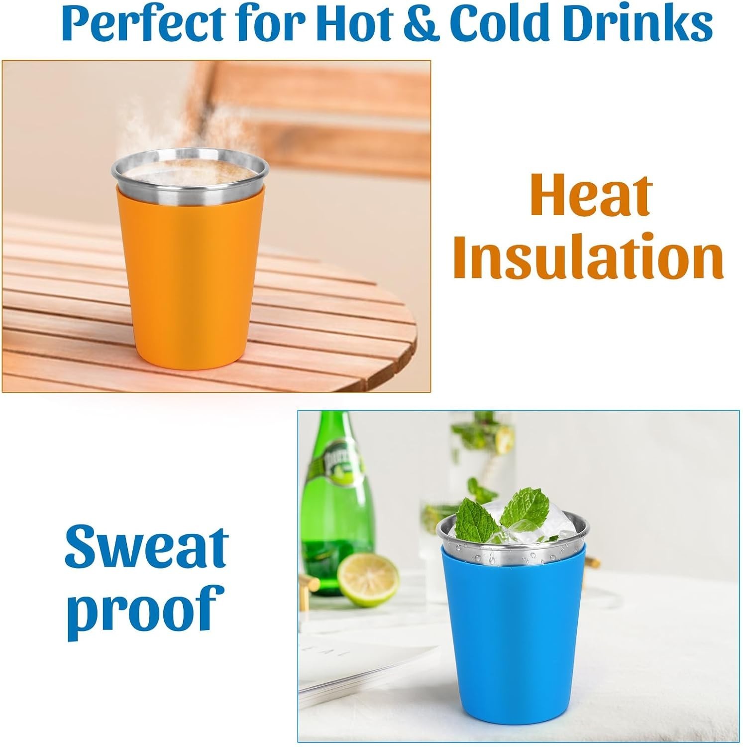 6pack Spill Proof Cups for Kids, 12oz Kids Cups with Straws and Lids Colorful...