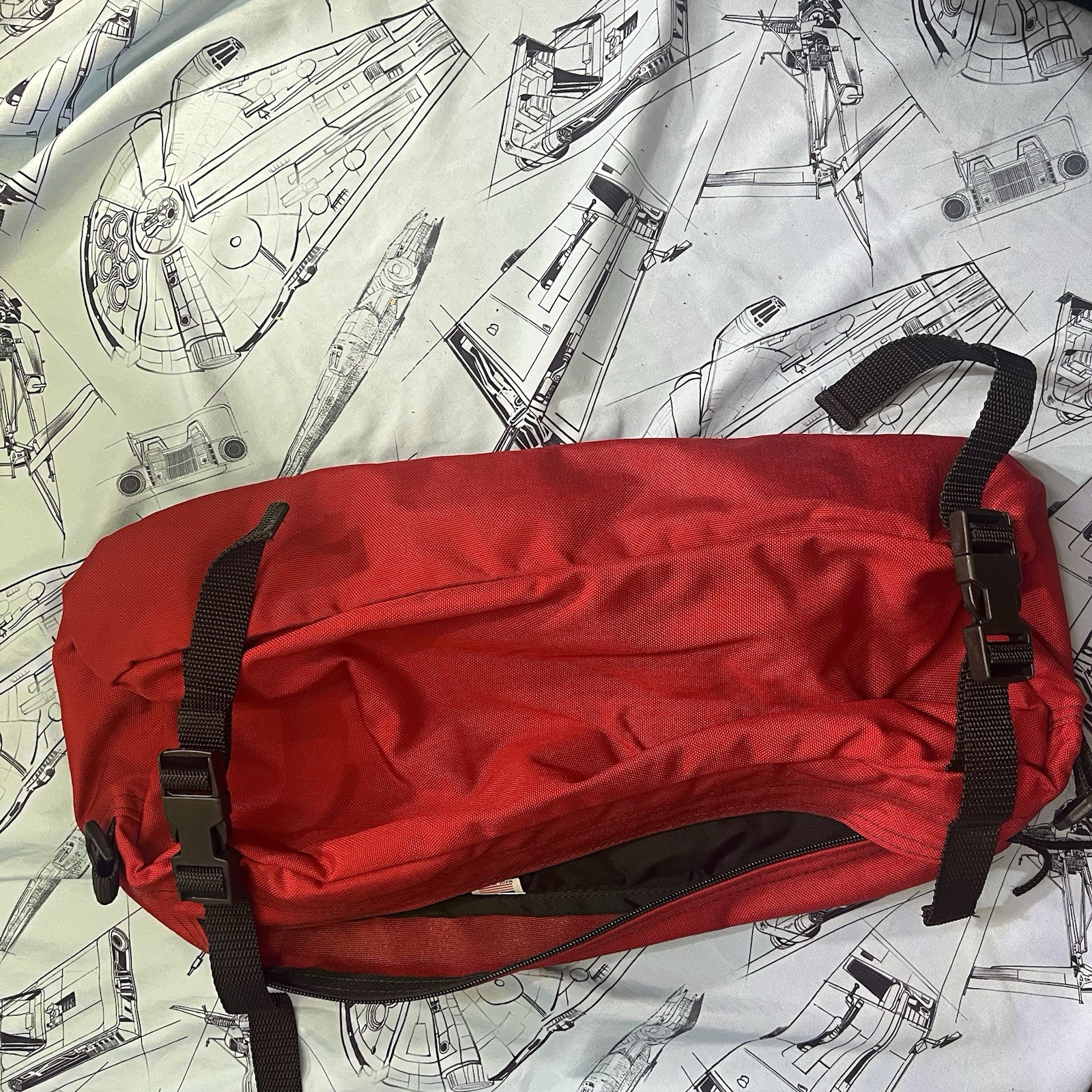 L.L.Bean Vintage Cycling Saddle Bag Made In USA Red