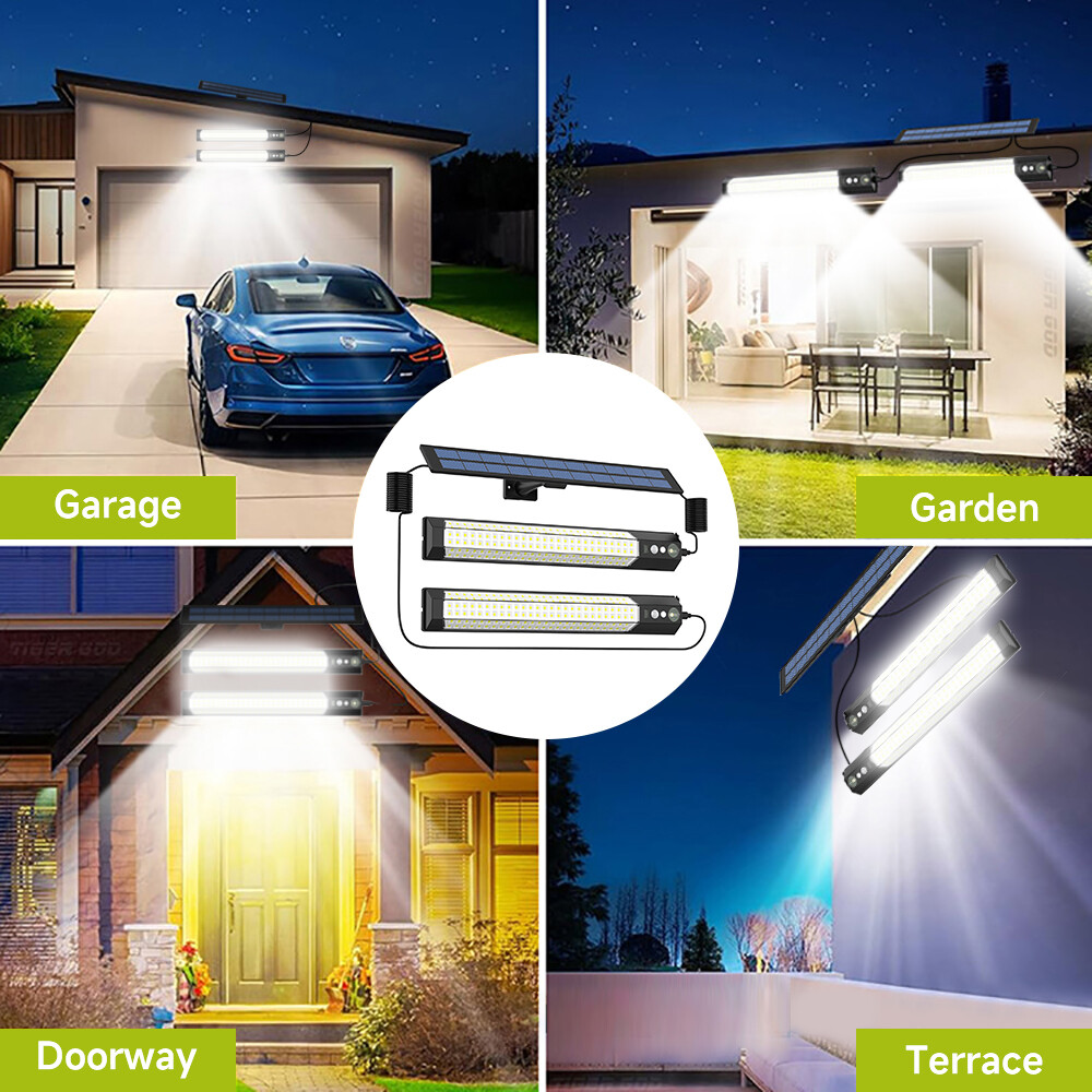 Solar Dual Light Outdoor Indoor Solar Powered Motion Sensor Shed Pendant Light