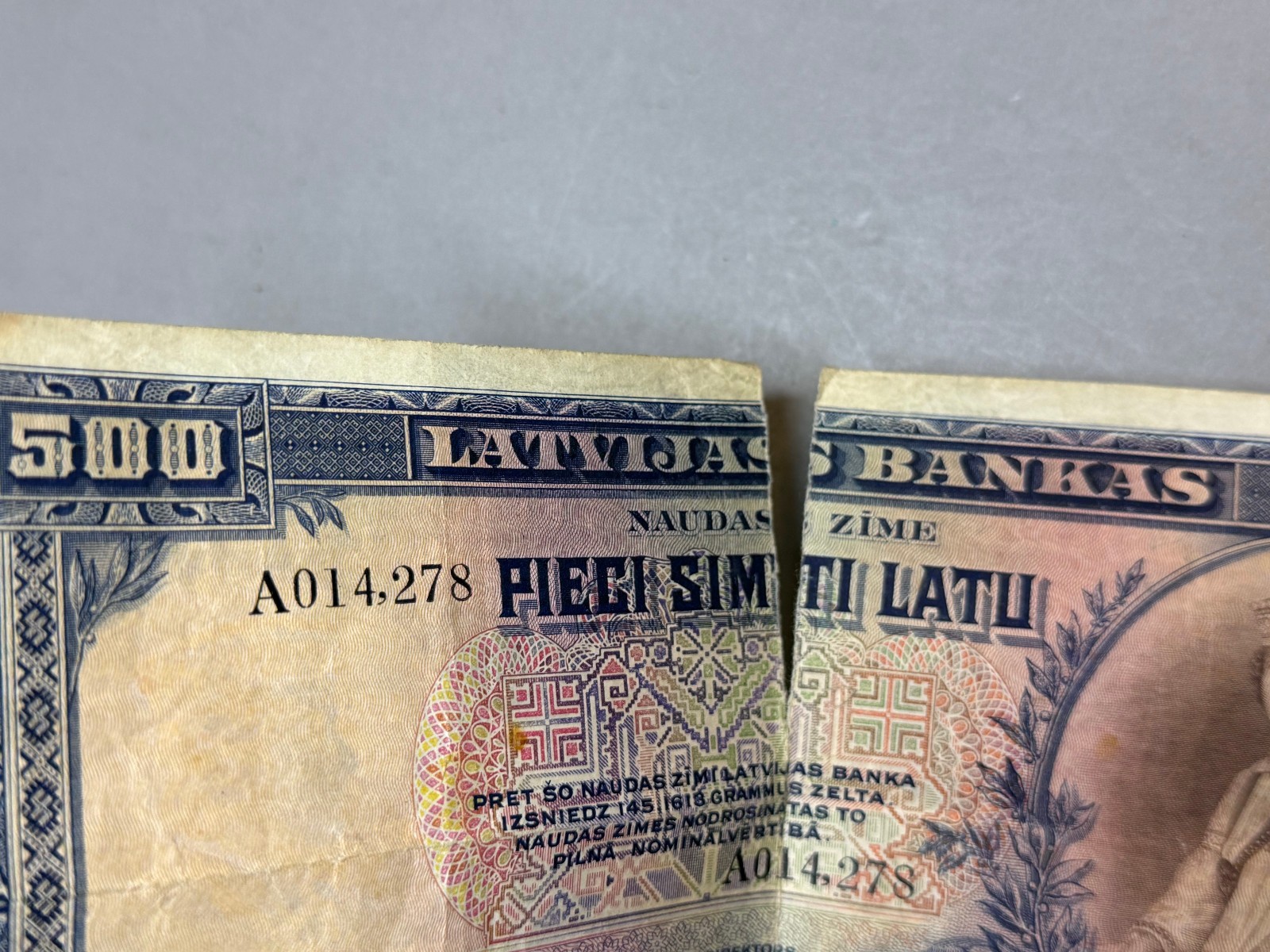 Latvia Banknote 500 LATU 1929 year