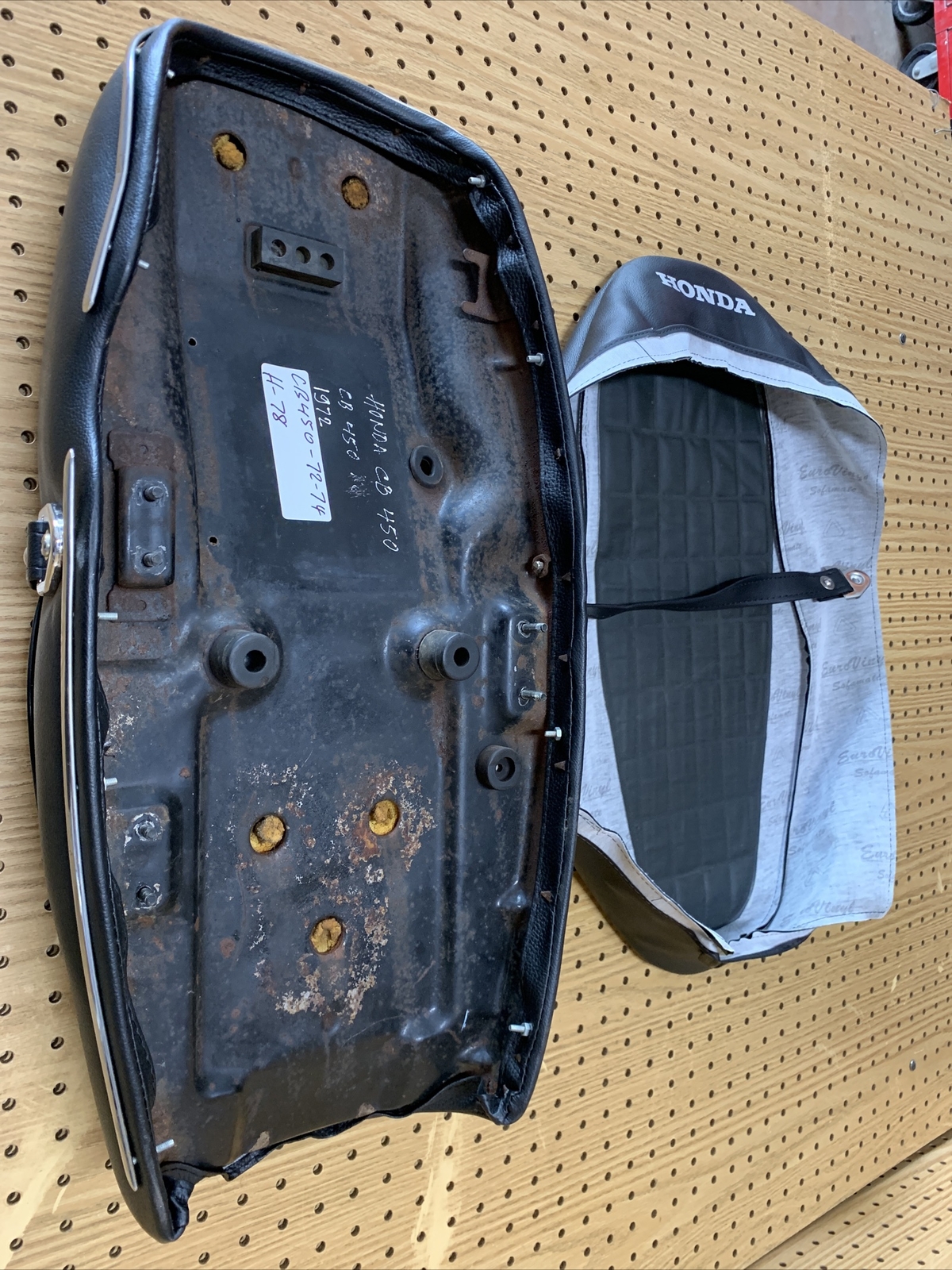 HONDA CB350 SEAT COVER HONDA CB450 SEAT COVER 1972 TO 1974 + STRAP (H*-78)