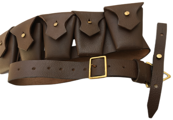 Warcraft Exports 1903 Pattern Leather Five Pocket Bandolier for Jawa Costume
