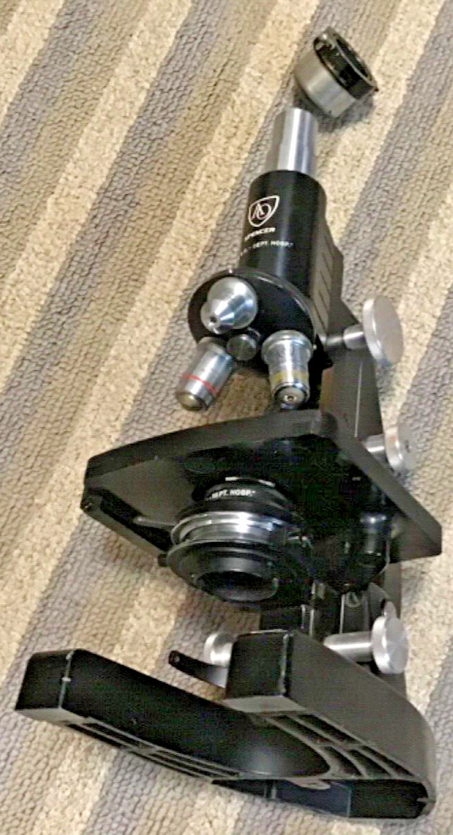 Old AO Spenser Microscope~Queens Hospital Center New York,NY~Rare Science Device