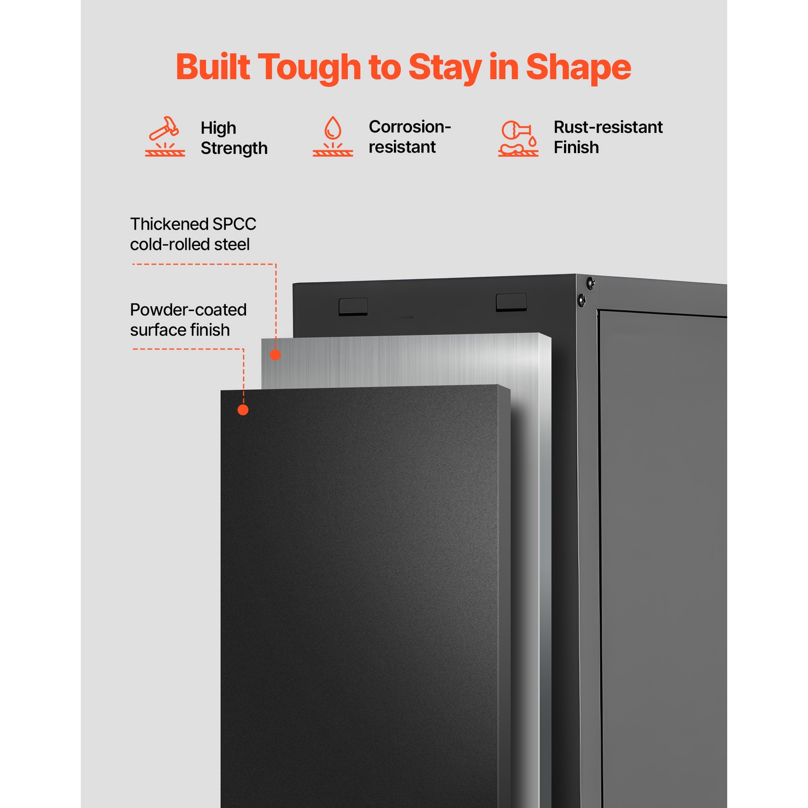 Uimoso 30-Inch Wall-Mounted Metal Cabinet with Adjustable Shelf