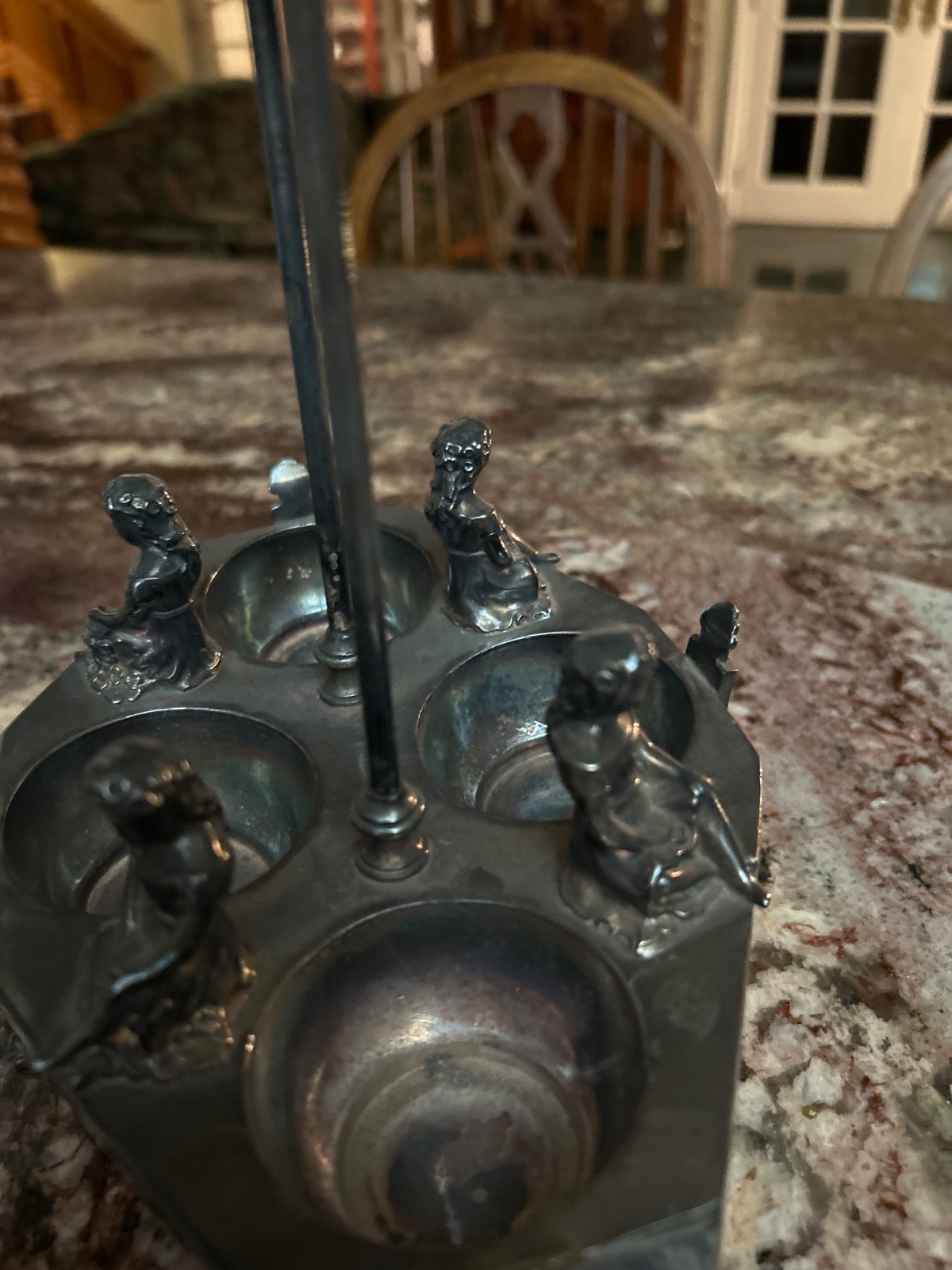 Antique Victorian Silver plated Cruet Condiment or Egg Holder