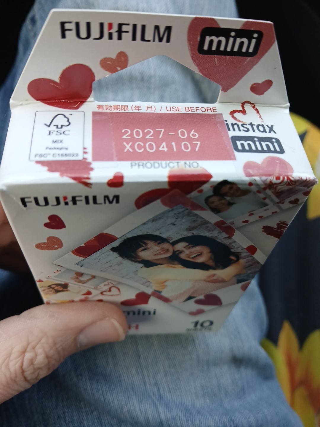 New Fujifilm Instax Mini Heart Sketch Instant Film (10 Exposures) Exp. 06/2027