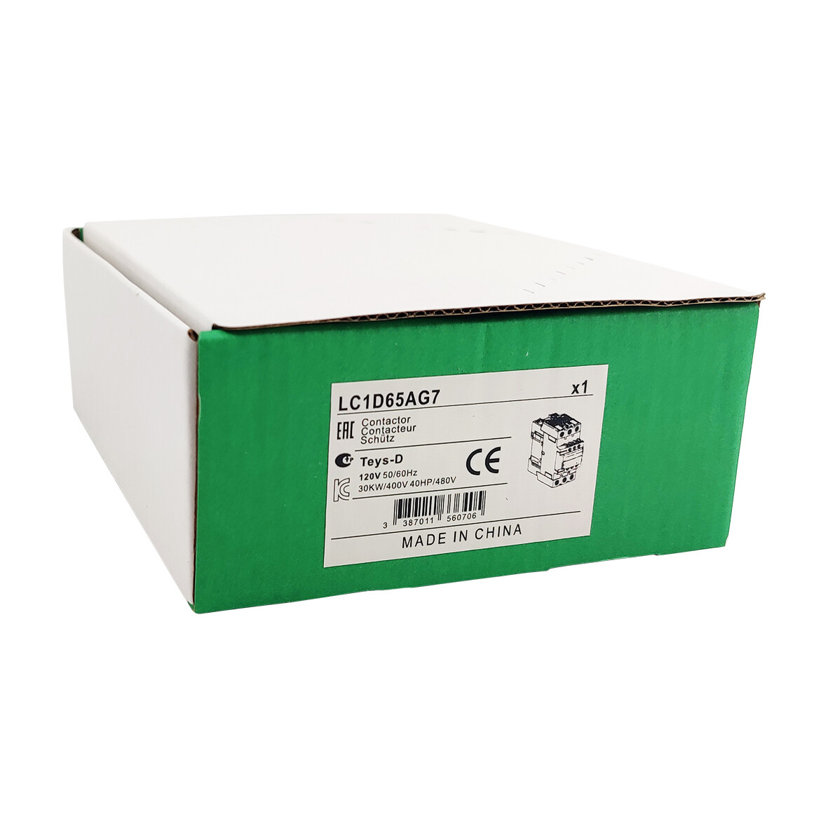 TeSys Deca LC1D65AG7 Contactor 120V coil AC replace Schneider LC1D65AG7 3P 65A