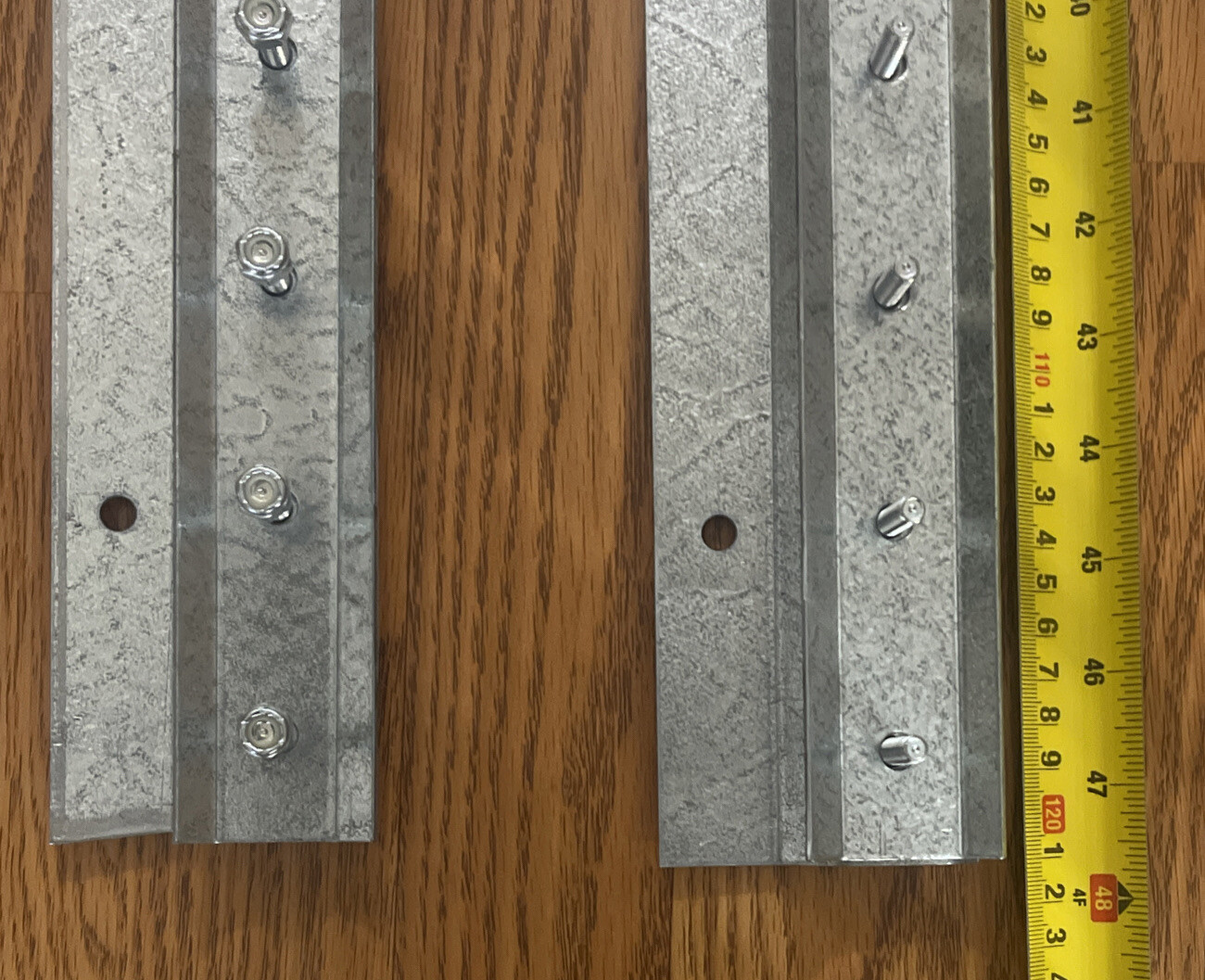 INDUSTRIAL MOUNTING HARDWARE FOR STRIP CURTAIN DOORS: 8FT STEEL STRIP