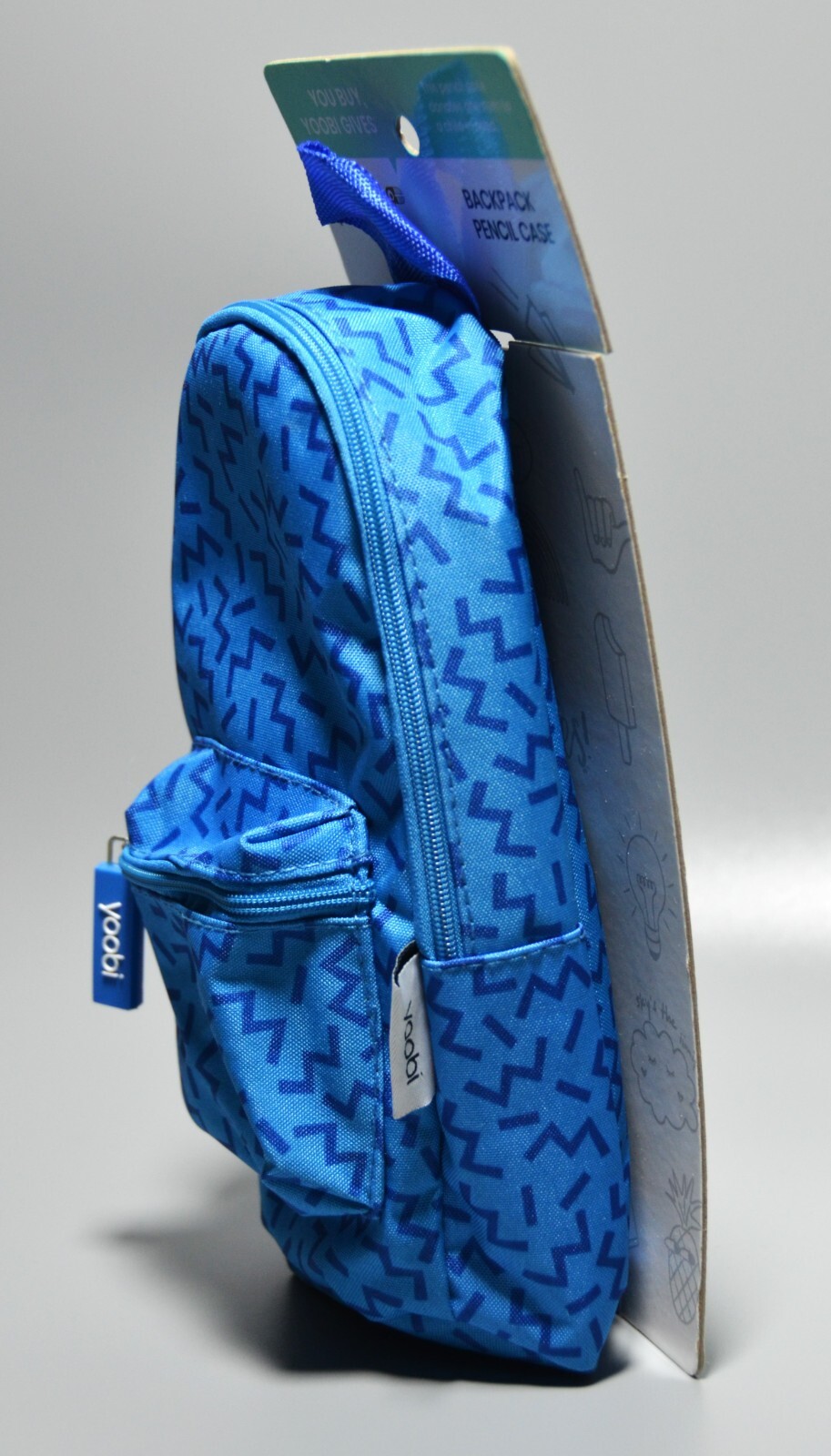 Yoobi Backpack Pencil Case Blue Abstract And 24 Pack No 2 Pencils Multicolor