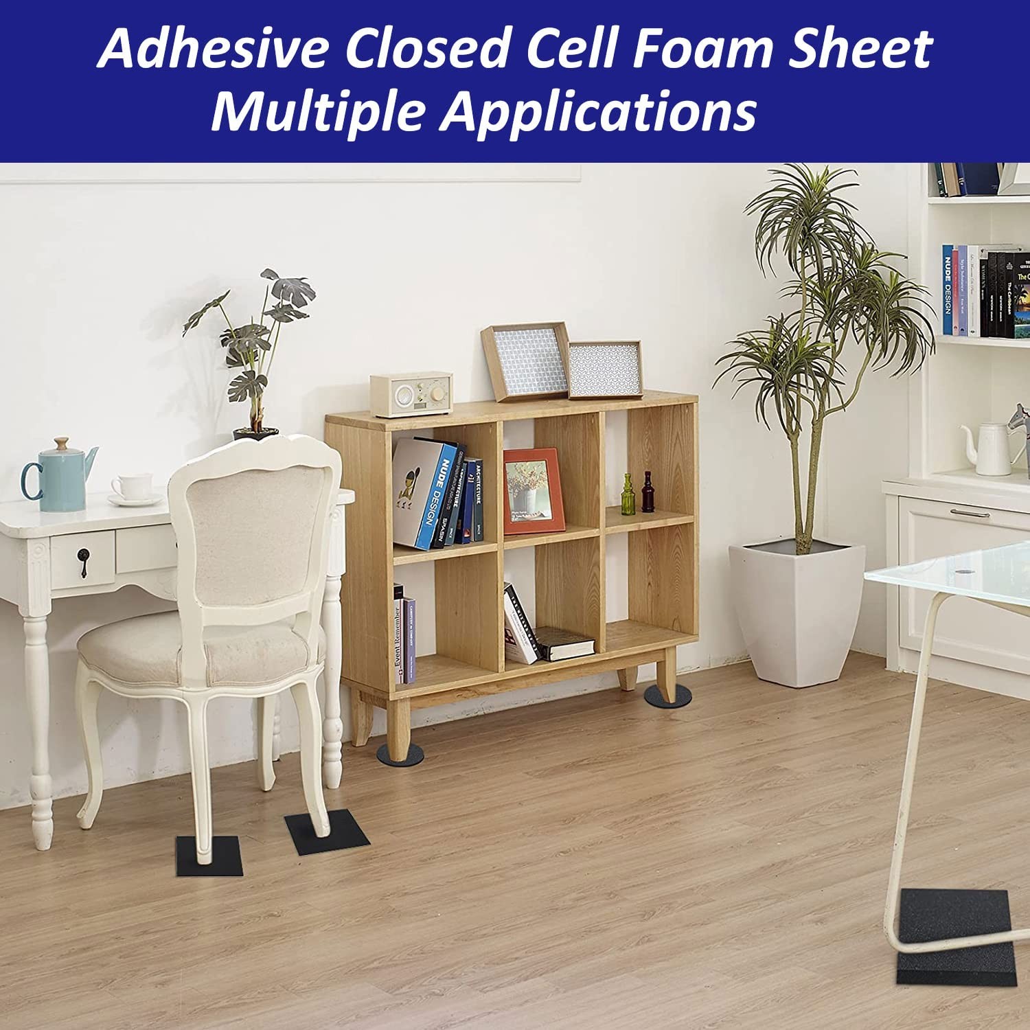 Foam Padding Sheets with Adhesive Backing - 1/4" Thick Self Stick Neoprene In...