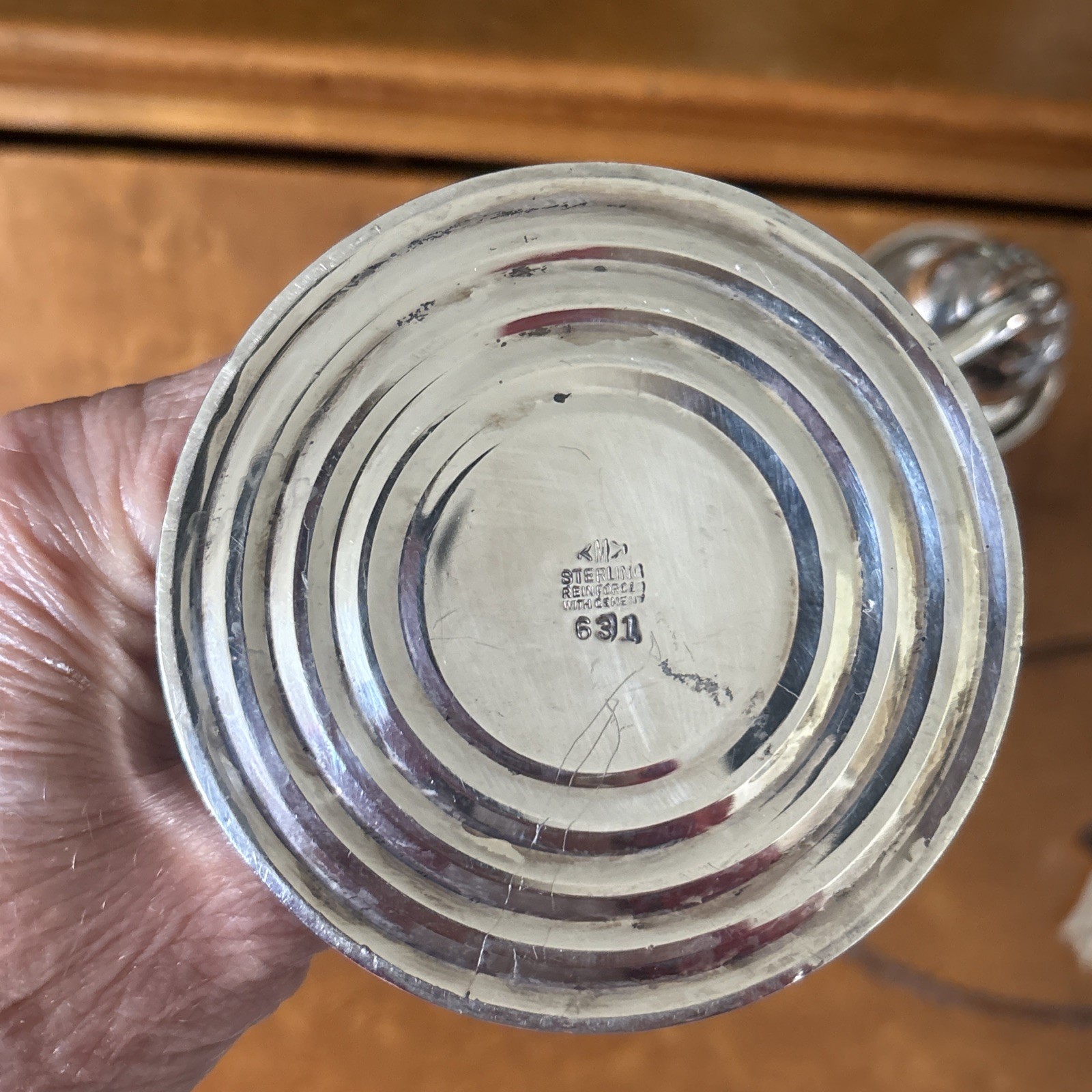 Mueck-Carey Sterling Candle Holder With 3 Arm Epergne Candelabra Insert.