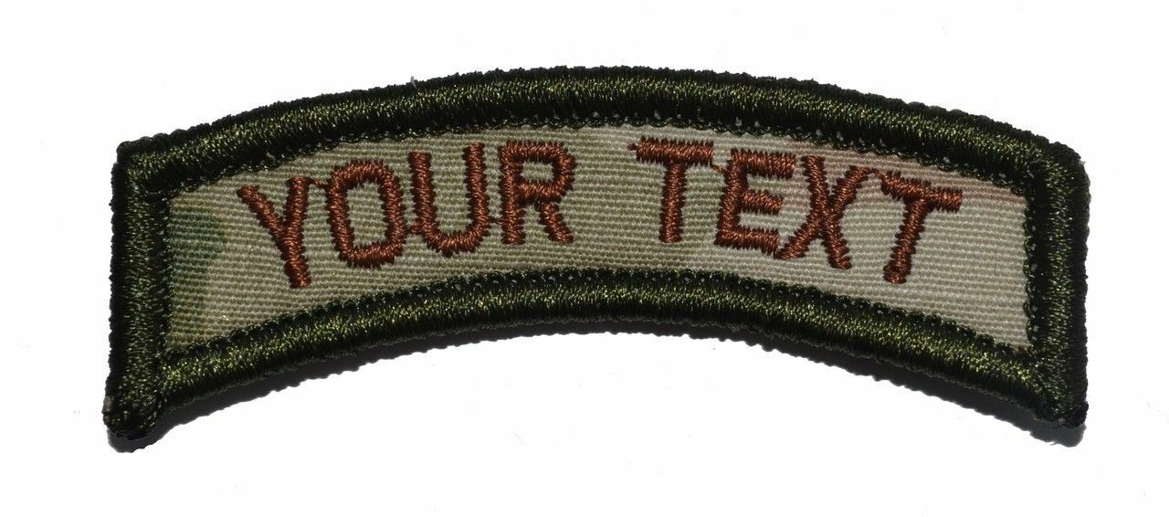 CUSTOMIZED Tab Military/ Patch with Hook and Fastener - Multiple Colors
