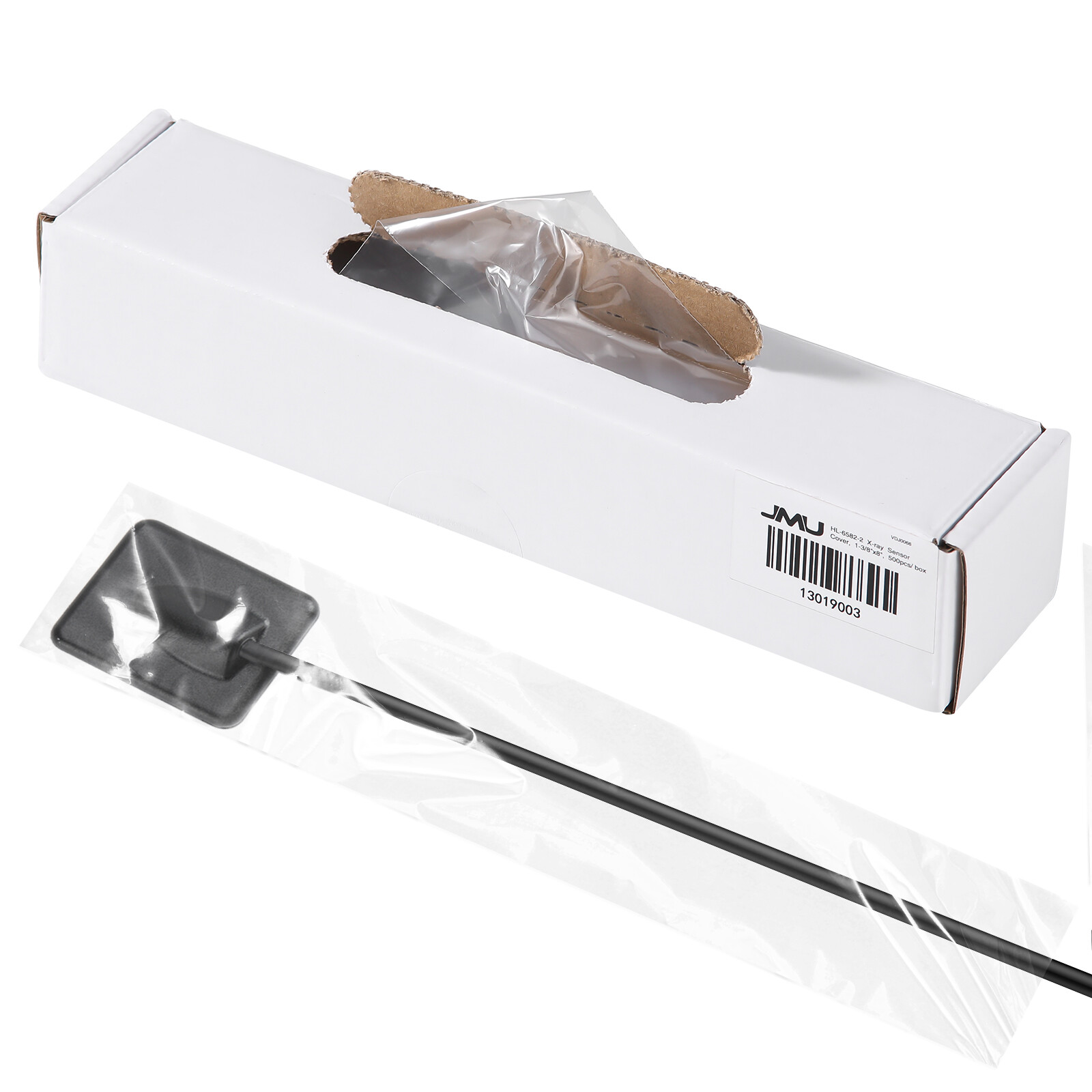 JMU Dental X-ray Sensor Cover Barrier Sleeves 1-5/8''x8'' 1-3/8''x8'' 500pcs