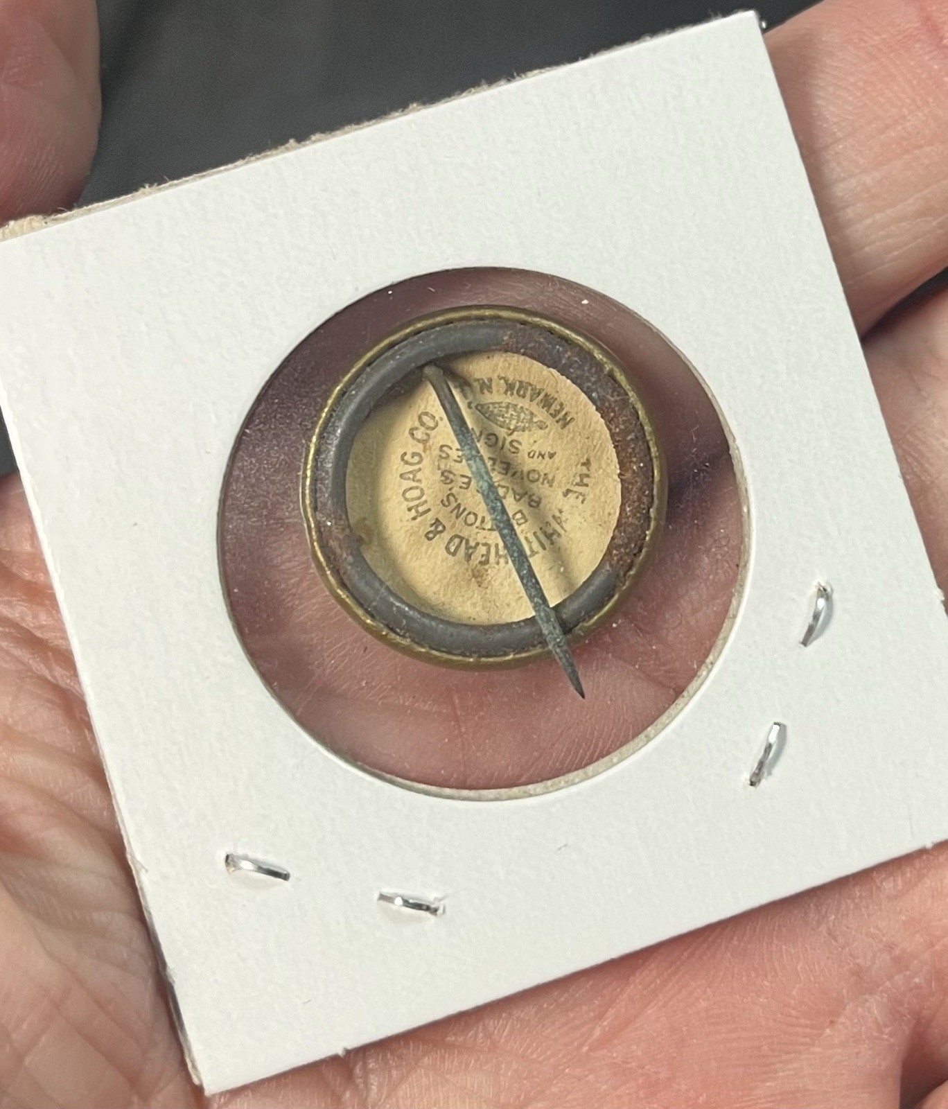 ZENITH MARSHALL WELLS HARDWARE CUTLERY PIN BACK BUTTON