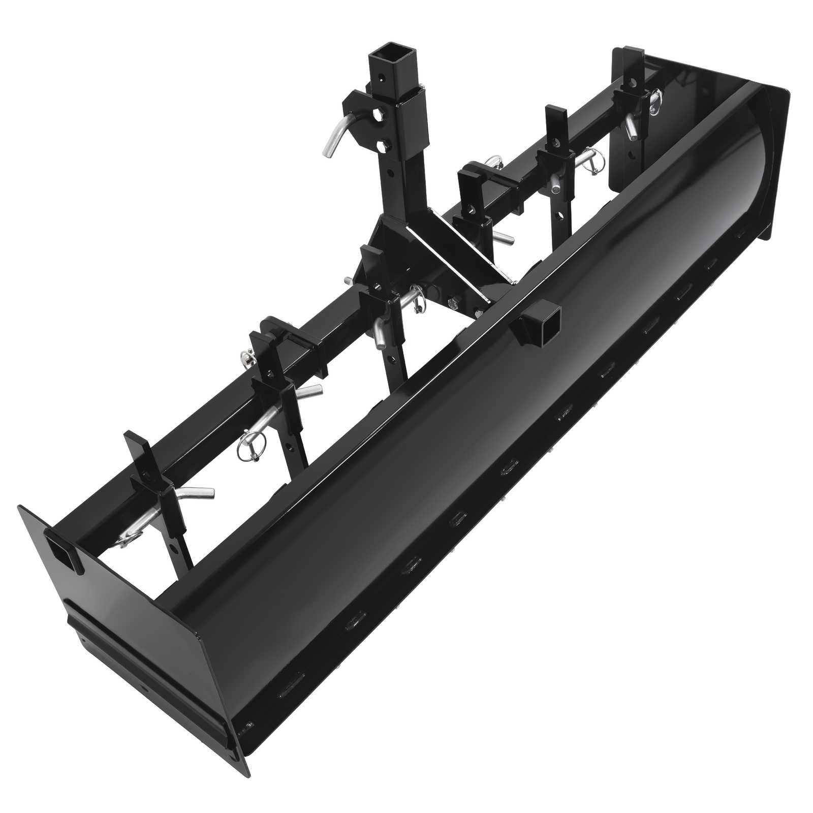 Powder Coated Steel 55" Box Blade Scraper W/6 Scarifier Shank For Cat 0 & Cat 1