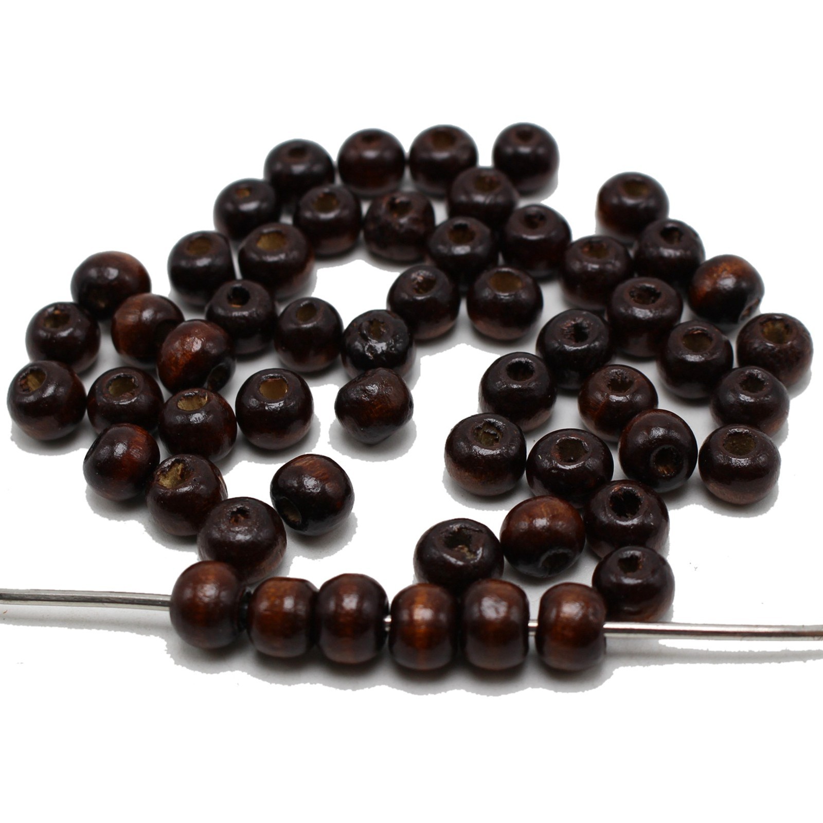 500 Round Wood Beads 8mm Wooden Spacer Beads Jewelry Making Color Choice