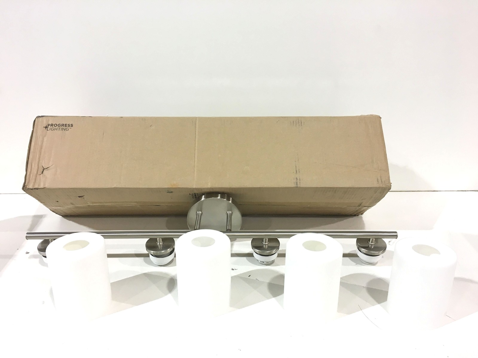 Progress Lighting P2160-09 Replay 4-Light Brushed Nickel Vanity Light New