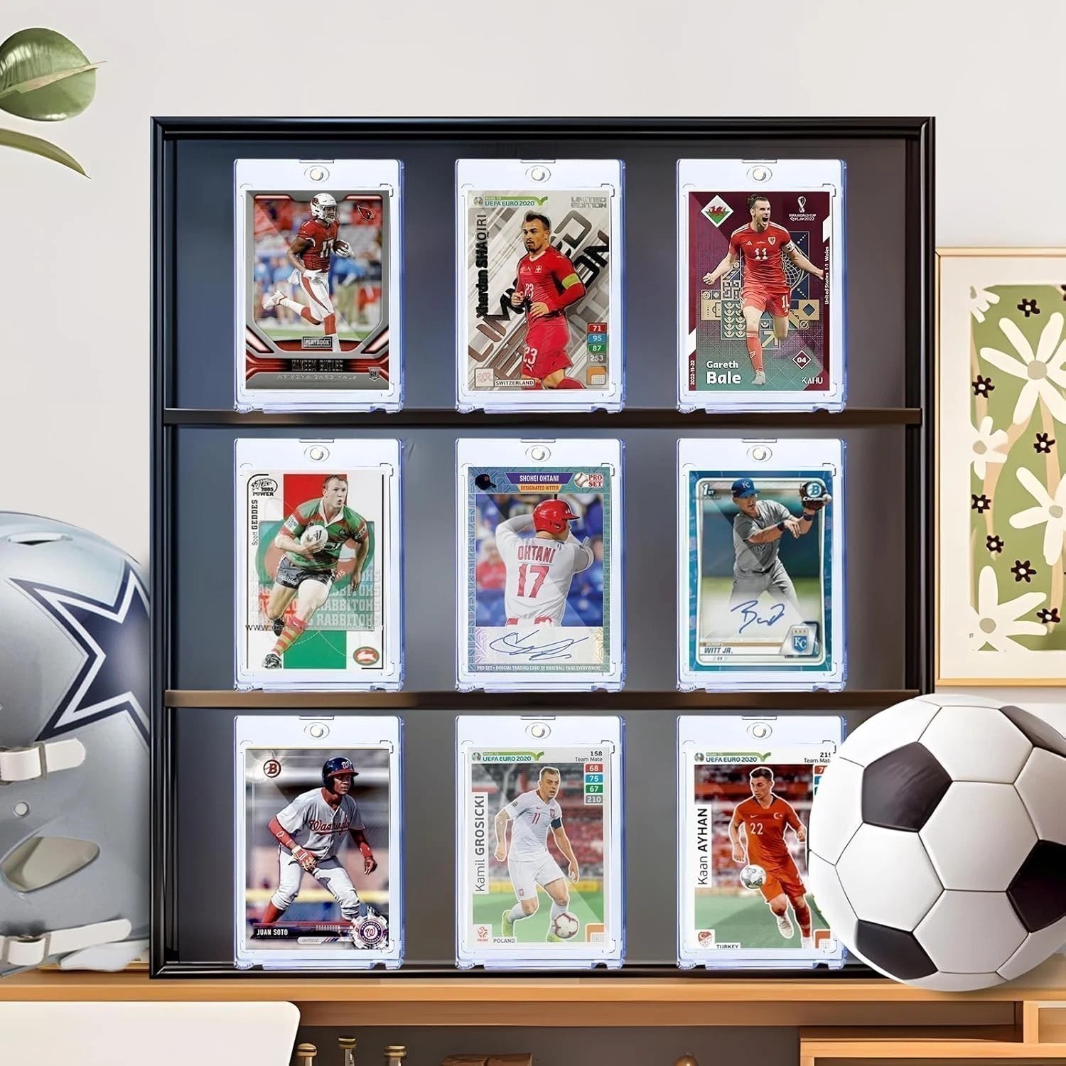 ⭐100 Pack Magnetic Trading Sports Card Holders 35pt One-Touch Hard UV Protection