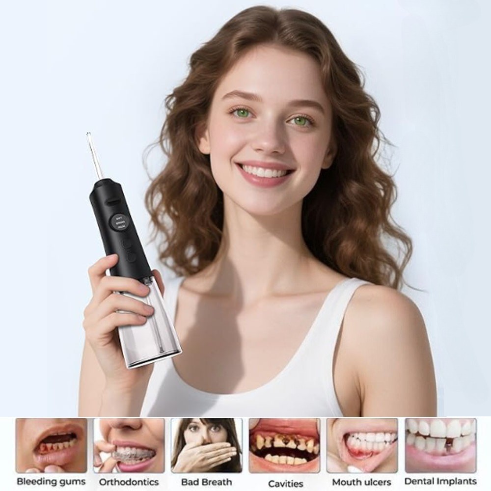 Cordless Rechargeable Water Dental Flosser Oral Irrigator Waterproof Fast Charge