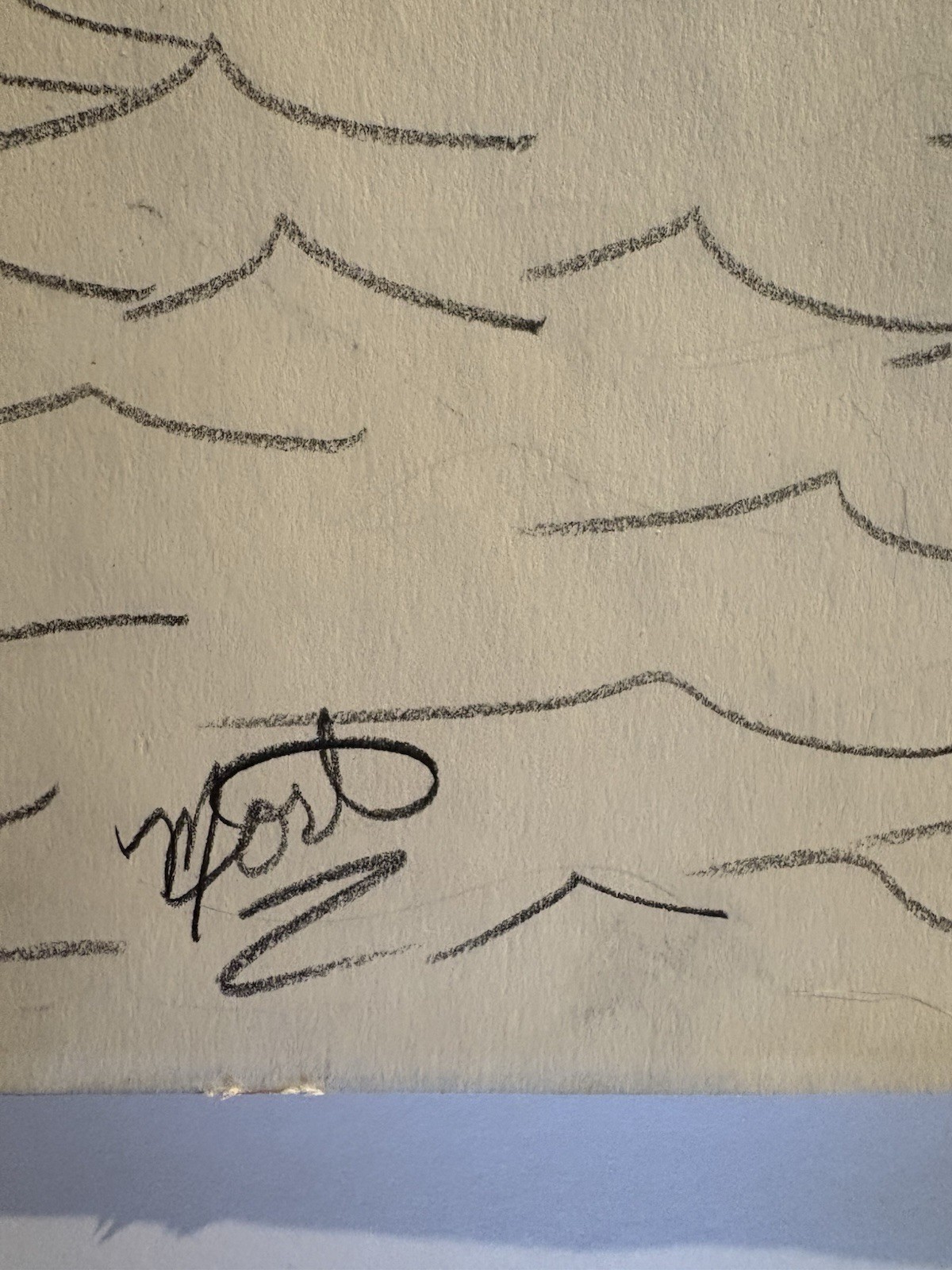 Pencil Drawing Norwegian Full Rigged Tall Sailing Ship Christian Radich Signed