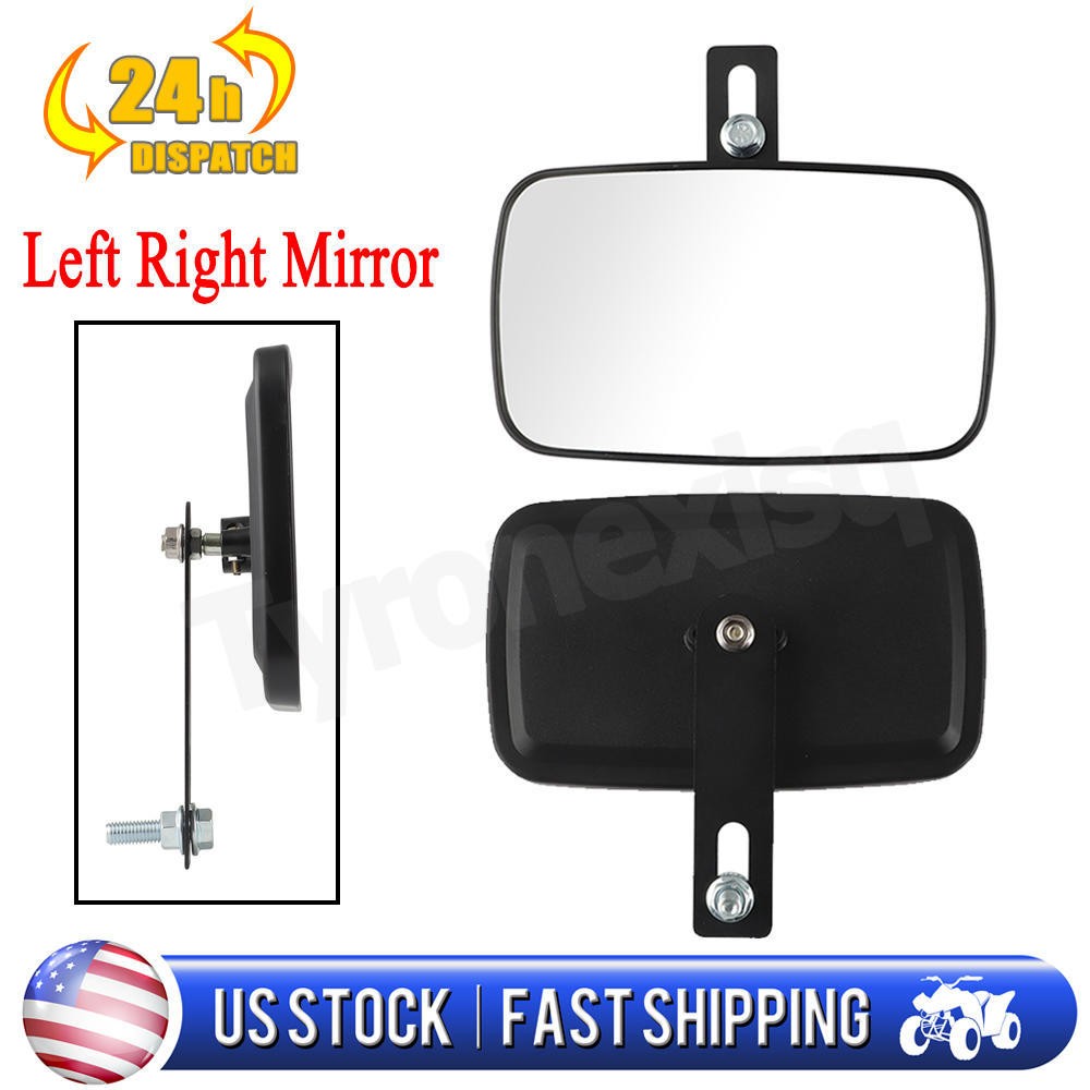 Pair of Black Tractor Side Mirror LH & RH Mirrors For John Deere Boomer Loaders