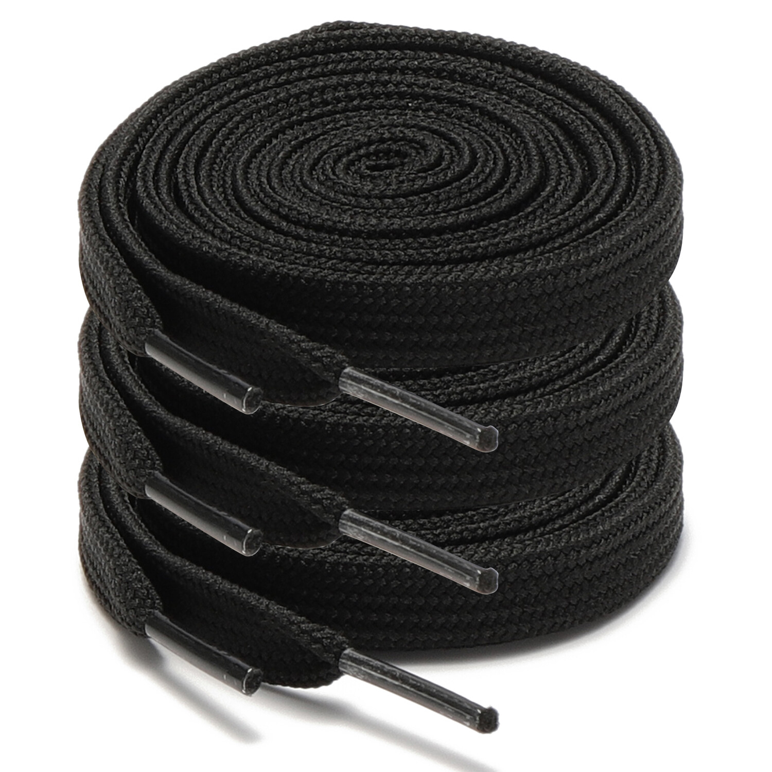 3pair 3/8" Double Layer Flat Athletic Shoe Laces Strings for Sneakers 24-72 Inch