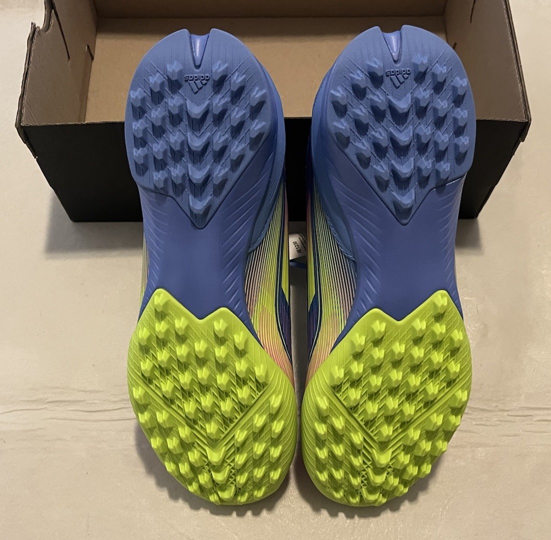 adidas F50 LEAGUE TURF BLUE FUSION LUCID LEMON LUCID PINK SIZE 5 MEN IE1230 NEW