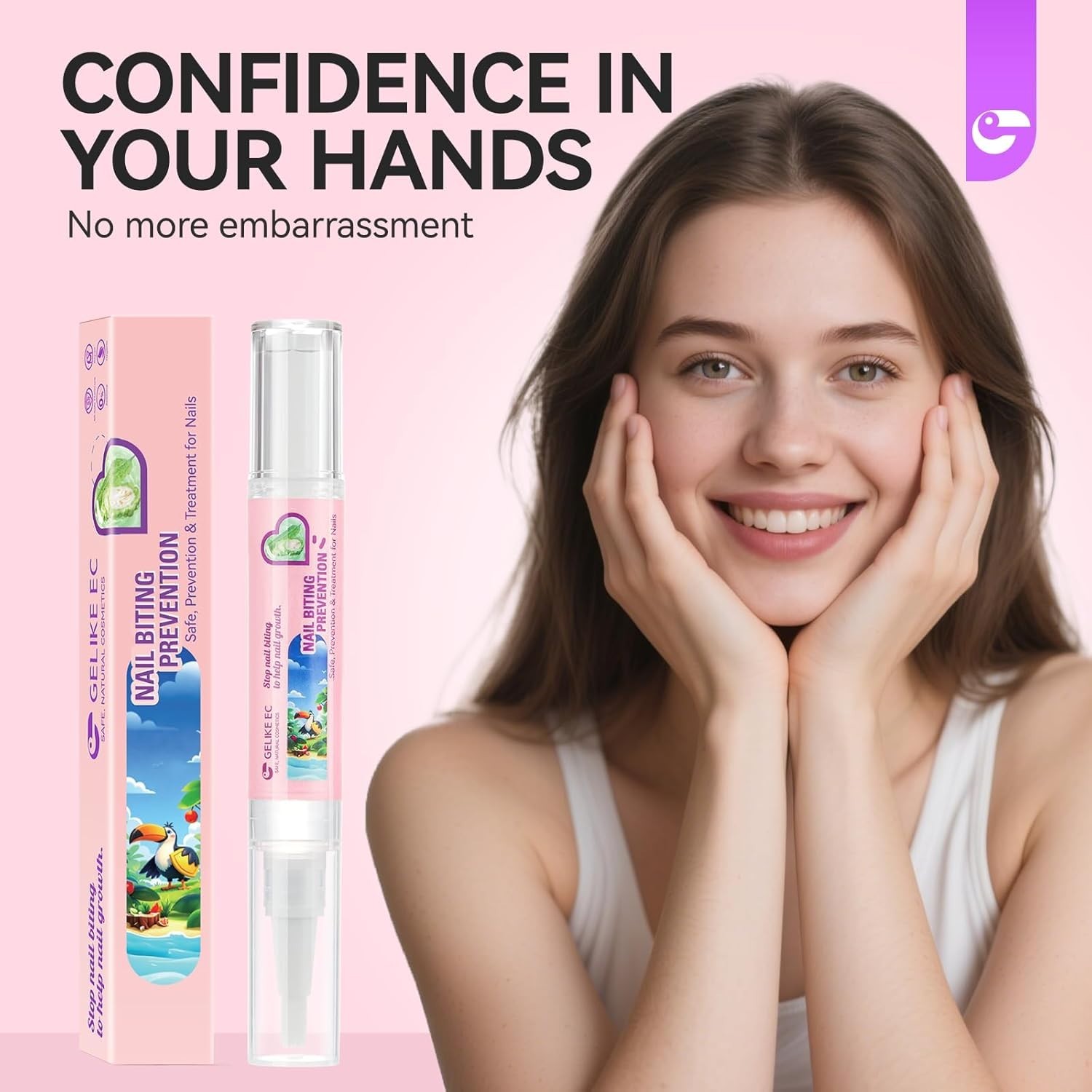 Nail Biting Prevention for Adults and Kids - Gelike EC Bitter Taste Stop Nails B