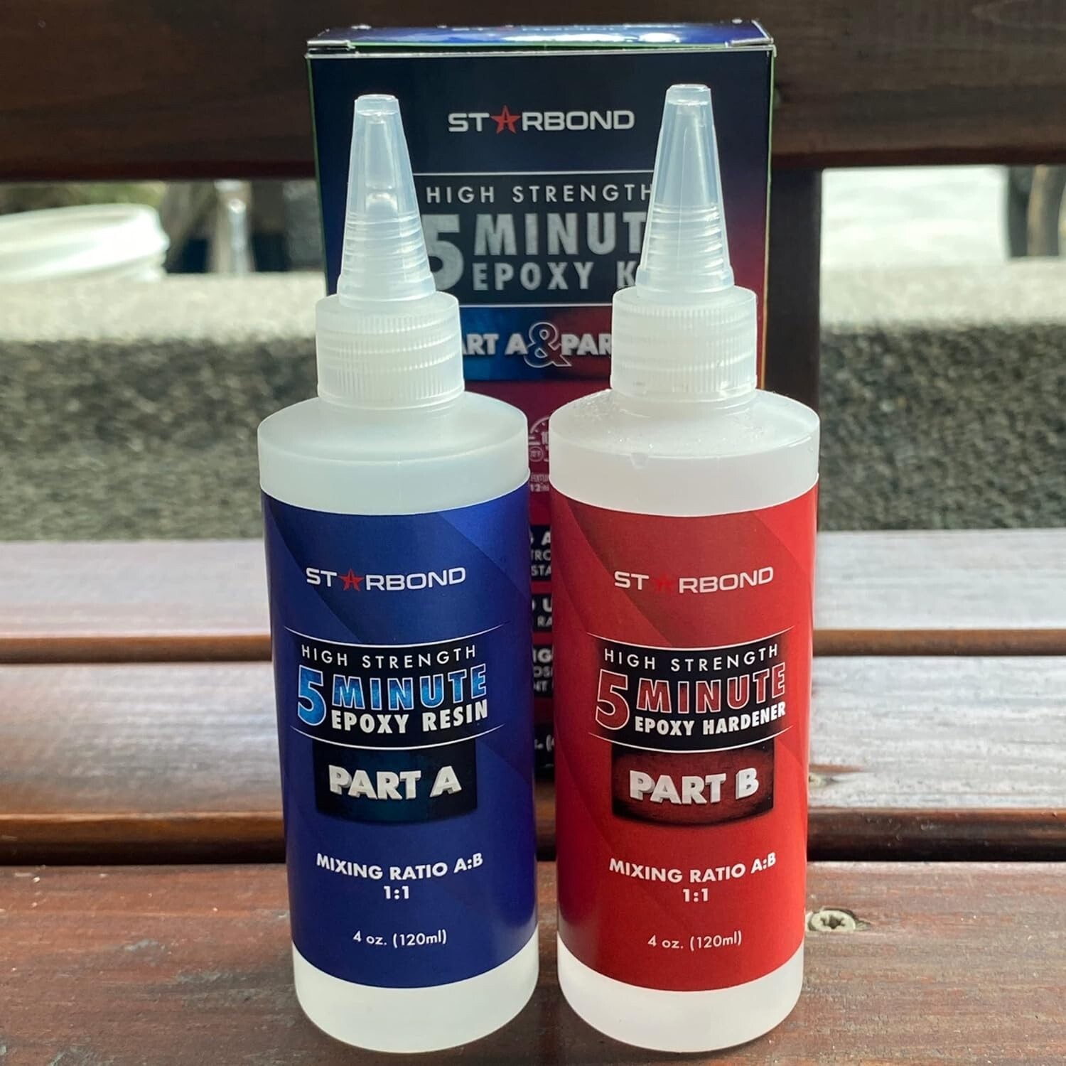 Starbond 5-Minute Epoxy Kit - Easy 1:1 Ratio, 8 oz. (4 oz. Part A, 4 oz. Part B)