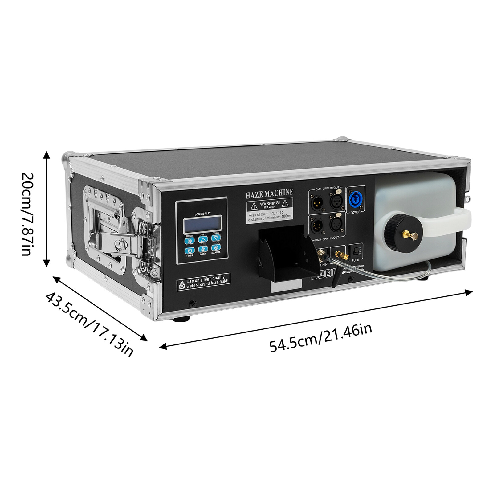 1500W Stage Mist Haze Machine 3L w/ Flight Case Package DJ Stage Effect Hazer