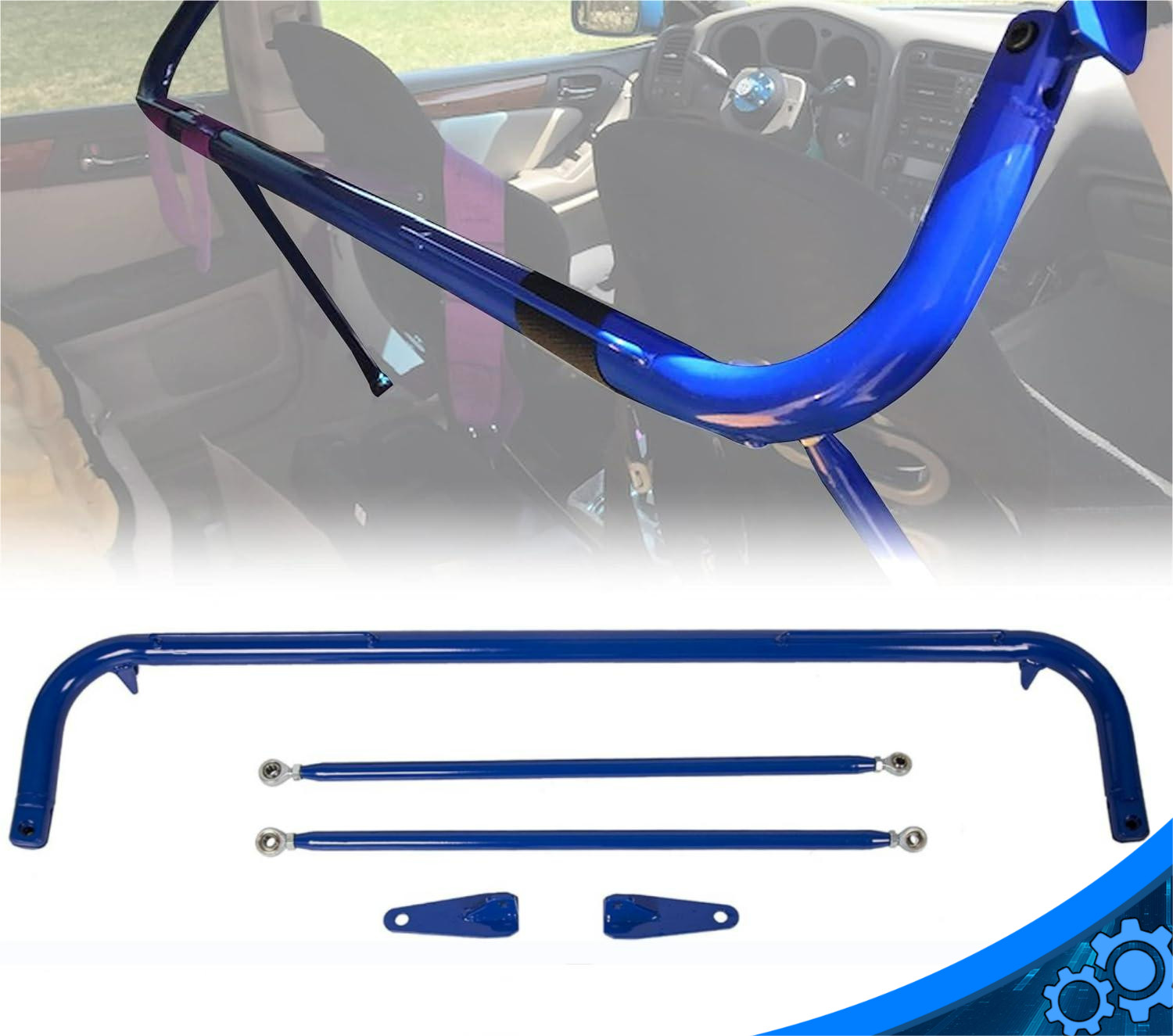 Stainless Steel 49" Racing Safety Chassis Seat Belt Harness Bar/Across Tie Rod