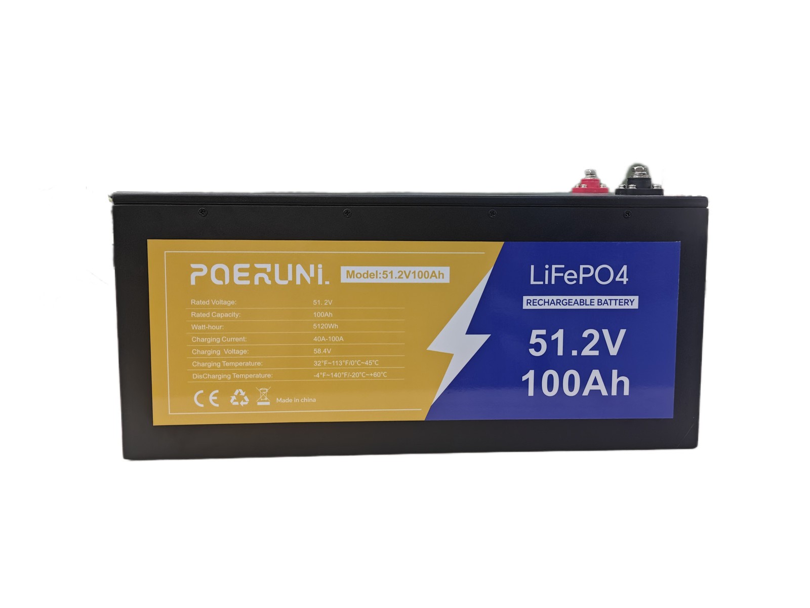 NEW 48V 100Ah LiFePO4 Lithium Battery Deep Cycle BMS For Golf Cart RV Off-grid