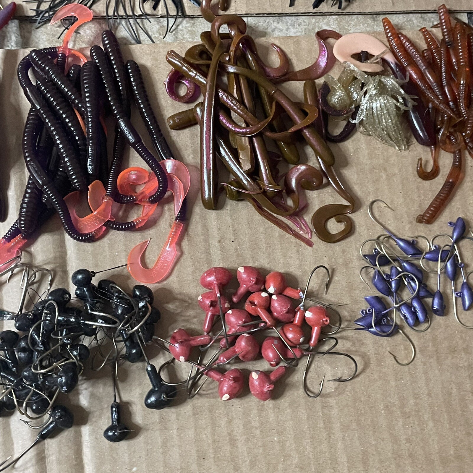 Vintage Fishing Lot Jig Heads Spoons 3 Tackle Boxes Plano Fenwick 100s Of Pcs