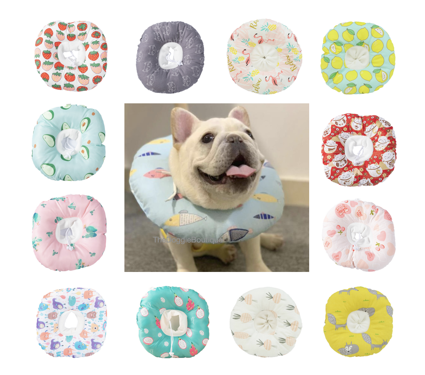 Soft E-Collar Dog Puppy Cat Cone Bumper Wound Protective Recovery Tiny XS S