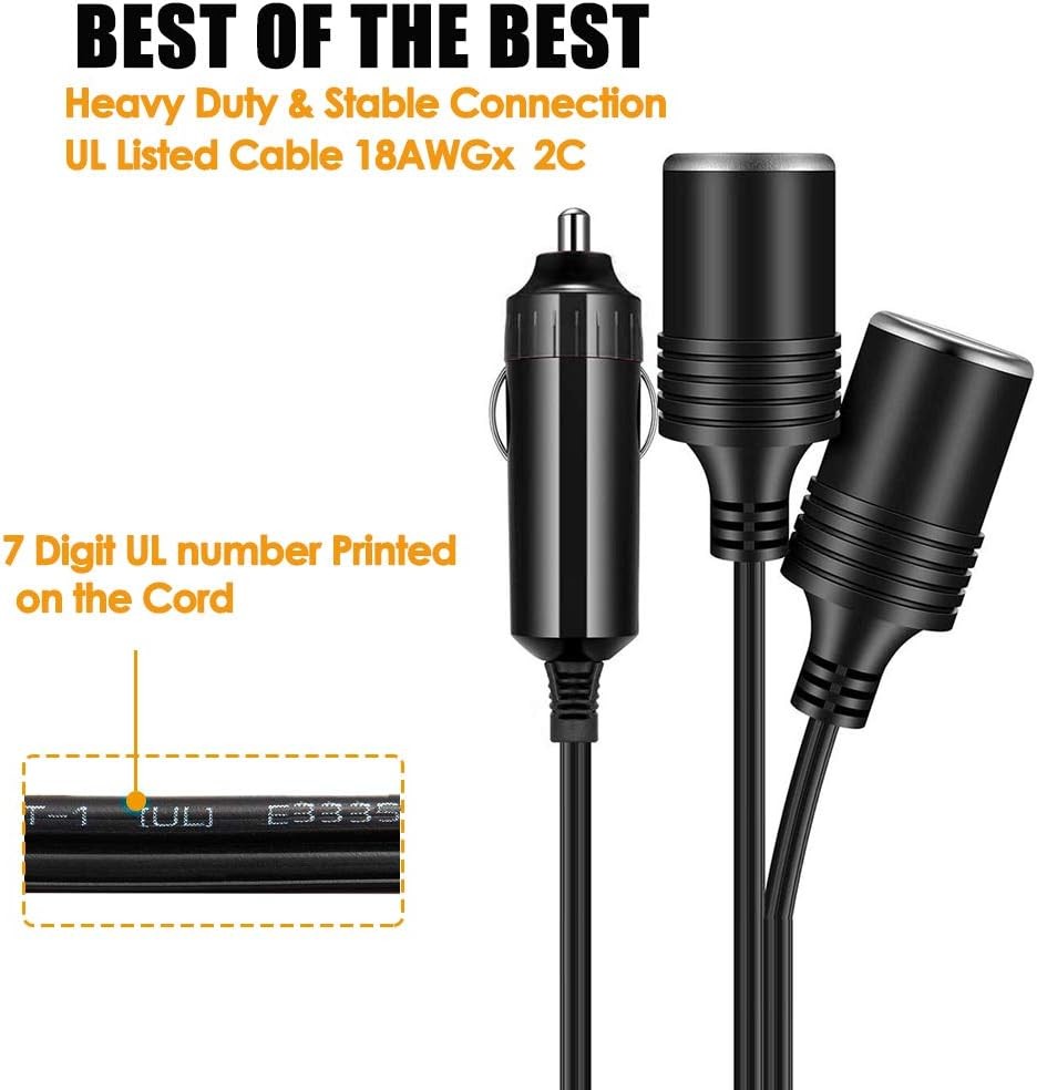 Dual Car Cigarette Lighter Splitter Charger Lot Socket Adapter 12v Auto Outlet