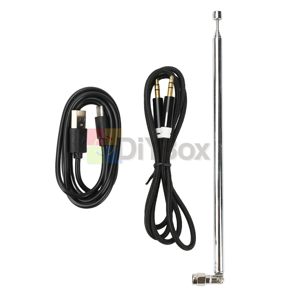 2KM 0.5W FM Transmitter 76M-108Mhz Digital Display Stereo FM Transmitter Type-C