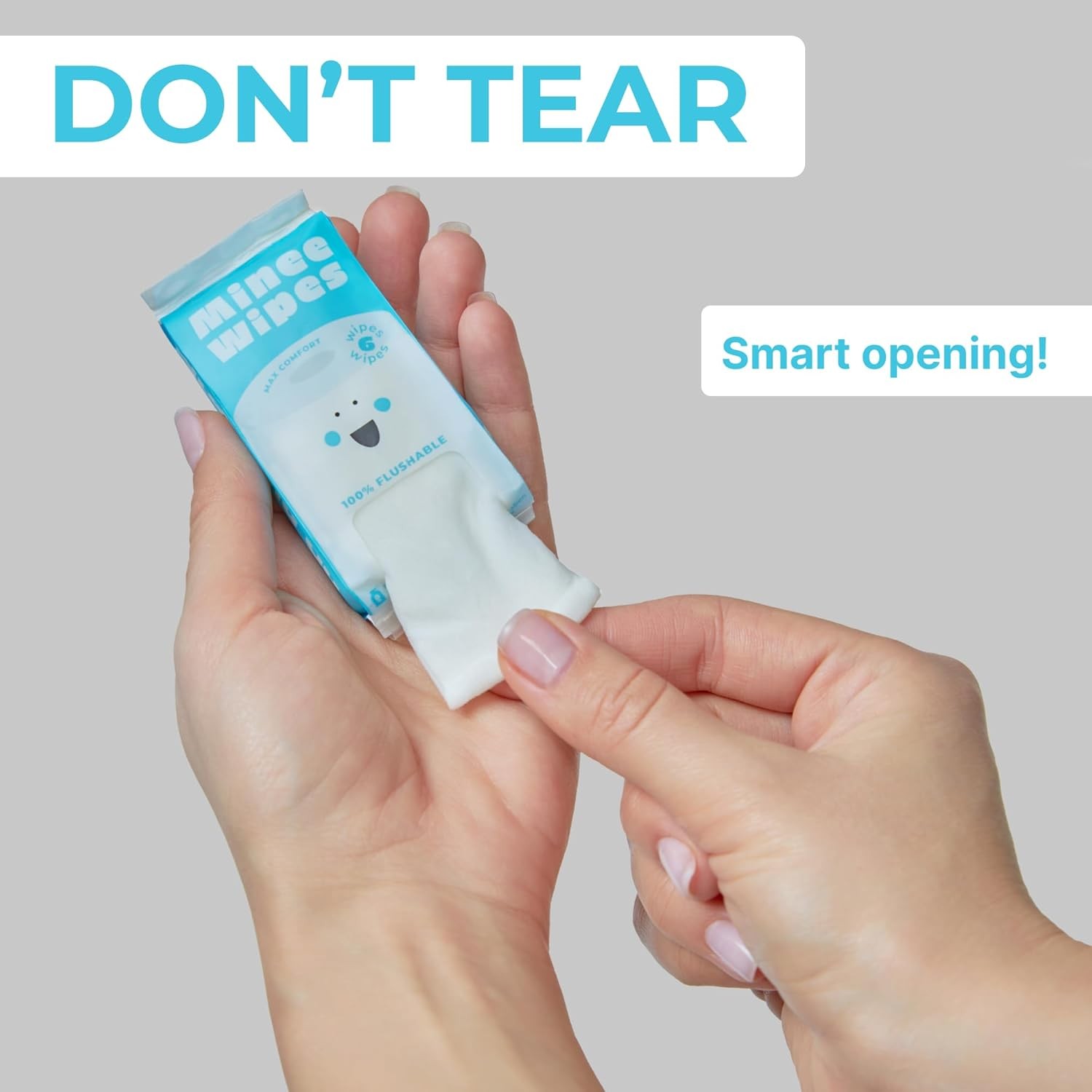 Hypoallergenic Travel Wipes - Safe & Flushable for All Ages - 48 Count