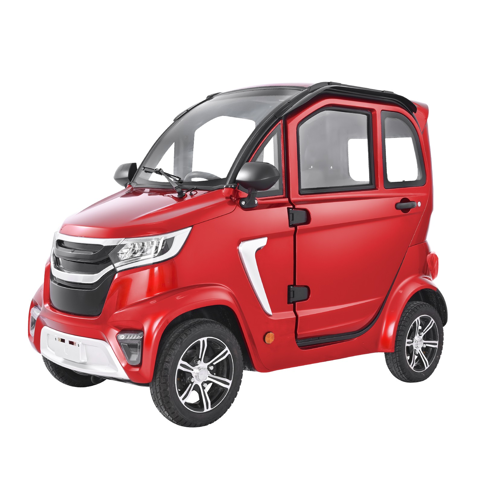 VEVOR 4-Wheel Enclosed Mobility Scooter for Seniors 660lbs Capacity 3-Seater