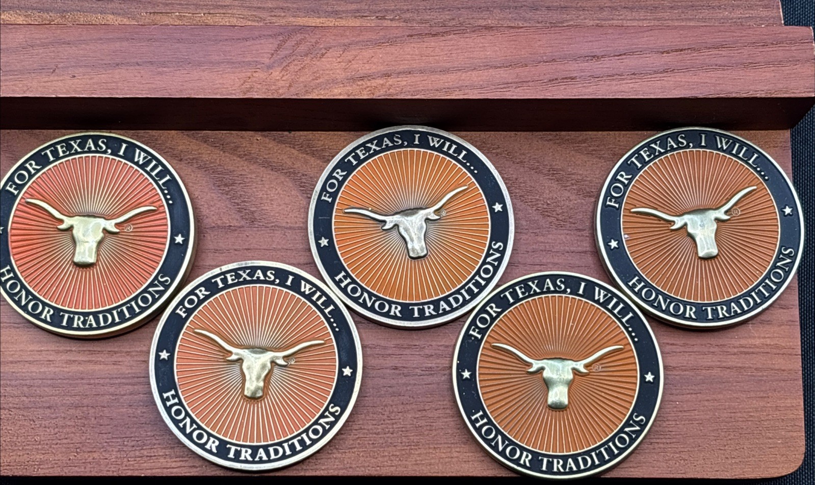 Lot Of 5 Coins Texas (UT) Longhorns Football Medallions University Of Texas
