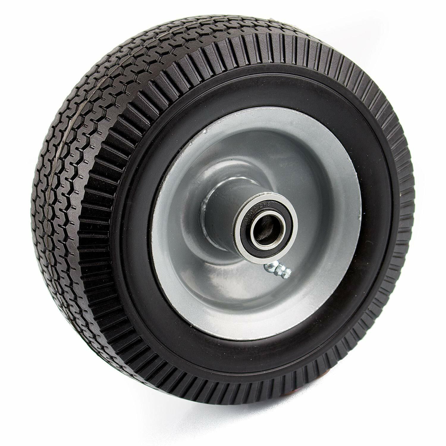 NK Heavy Duty Solid Rubber Flat Free Tubeless Hand Truck/Utility Tire Wheel, WFF