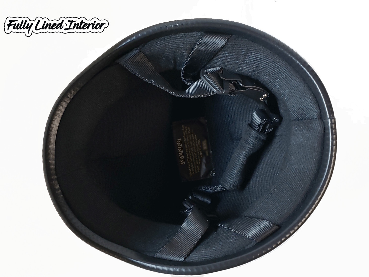 GERMAN CARBON FIBER LOW PROFILE BIKER MOTORCYCLE NOVELTY HELMET