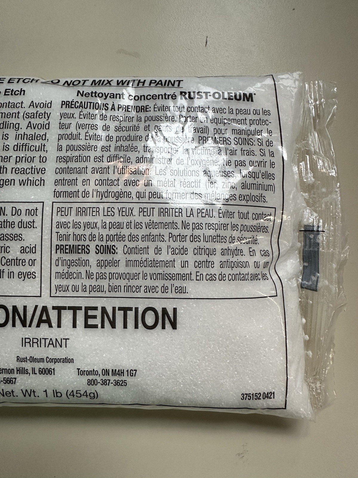 Rust-Oleum 238475 Concrete Etch 1-LB