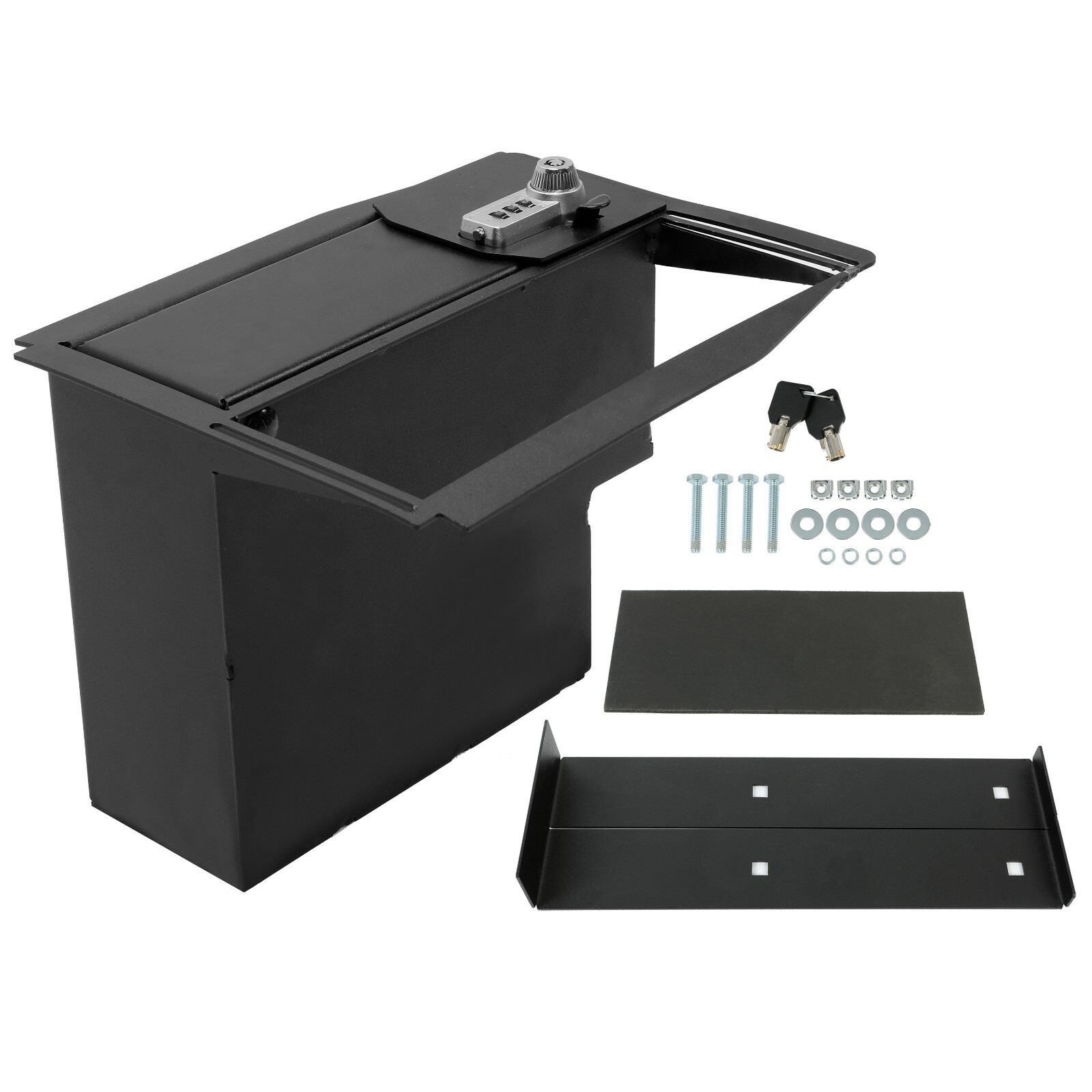 Center Console Safe GUN STORAGE Vault FOR 15-22 F-150 Raptors 17-22 F-250 F-350