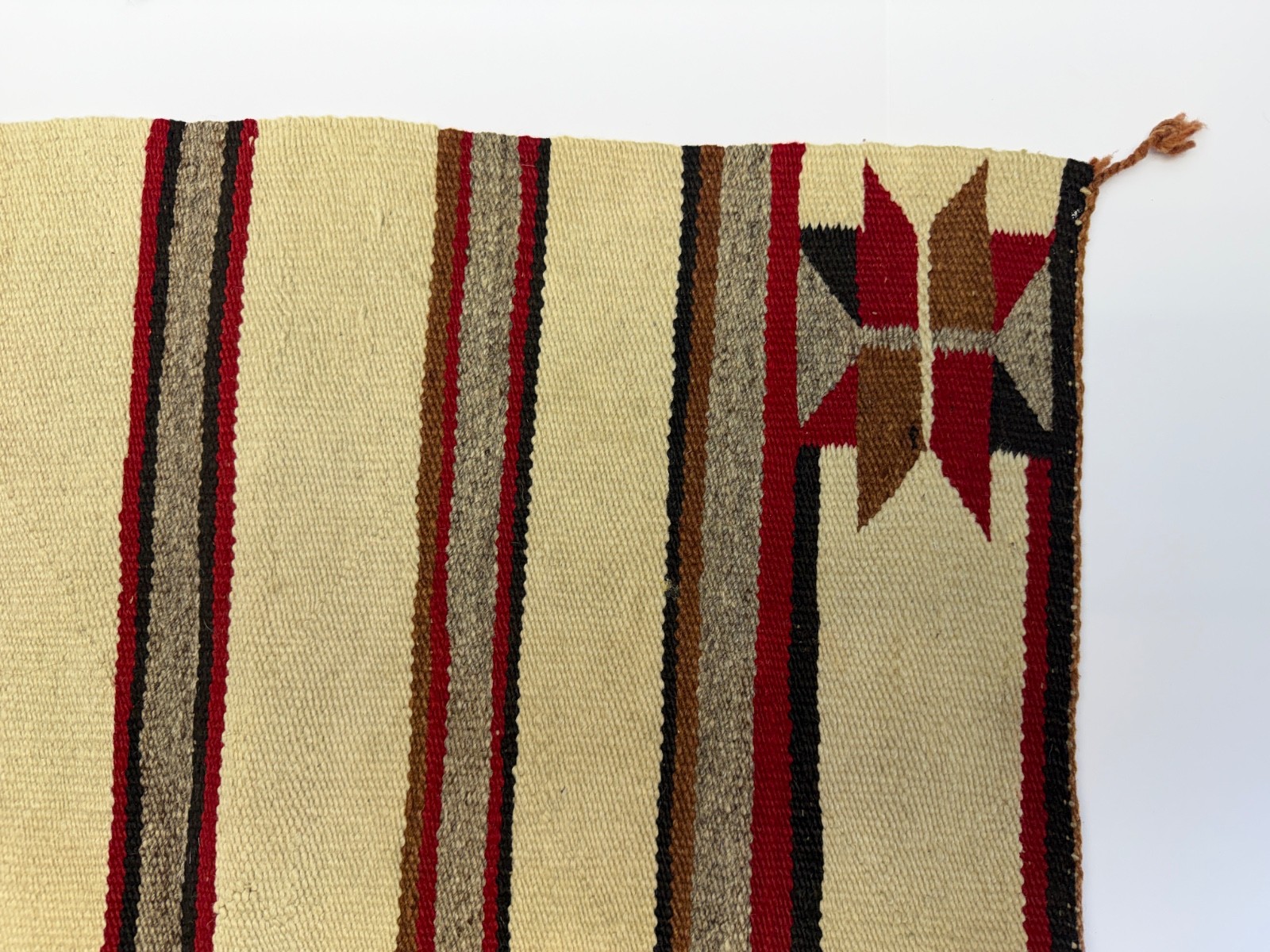 ATQ Navajo Rug Native American Indian Valero Star Saddle Blanket Weaving 30x30