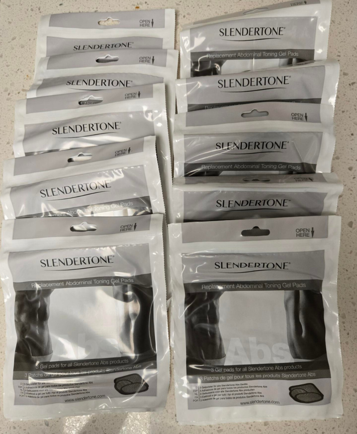 10-SLENDERTONE Replacement Abdominal Toning Gel Pads 10 Sets of 3 Pads See Dates