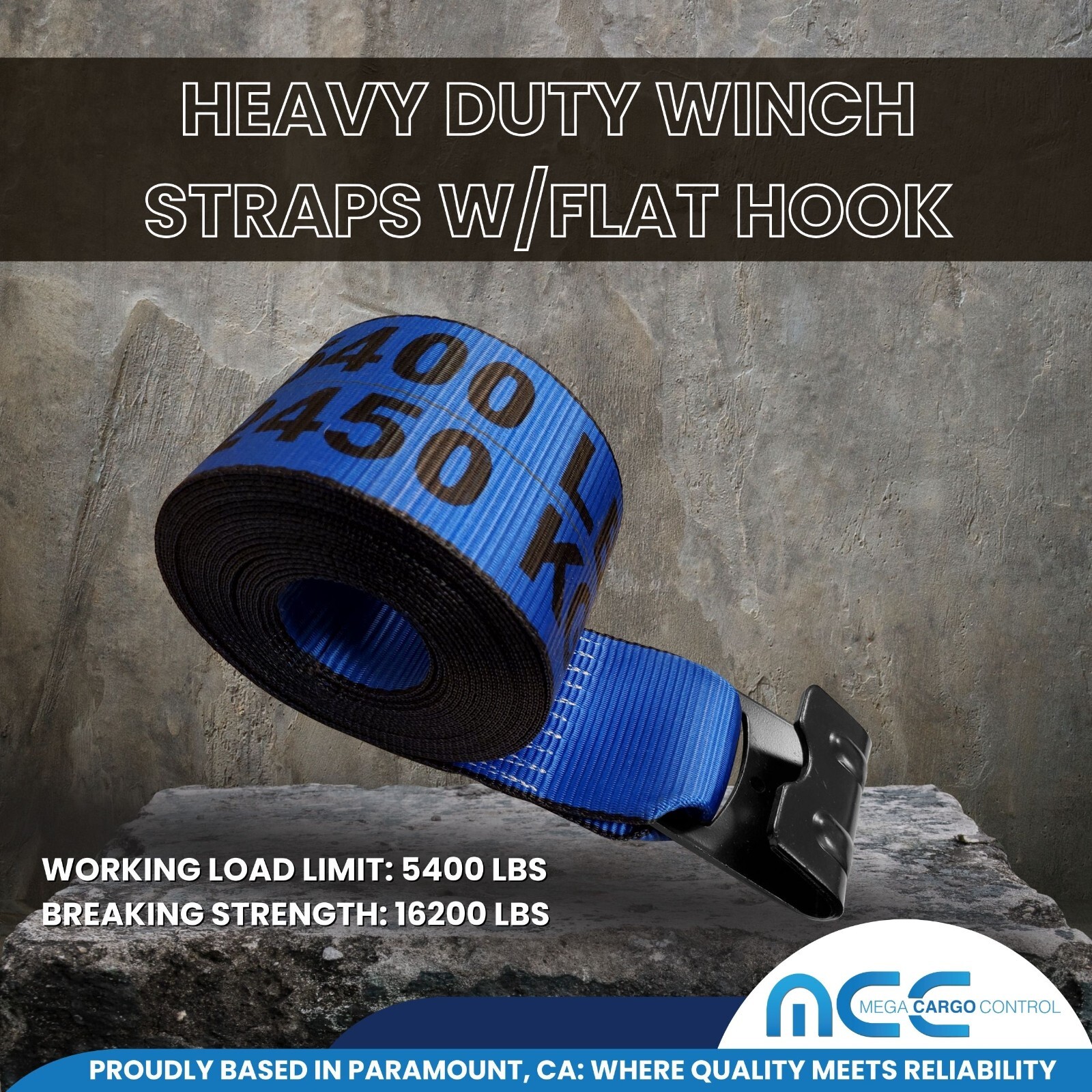 USA 10 Pack Heavy Duty 4"x40' Winch Strap w/Flat Hook Flatbed Truck Trailer Farm